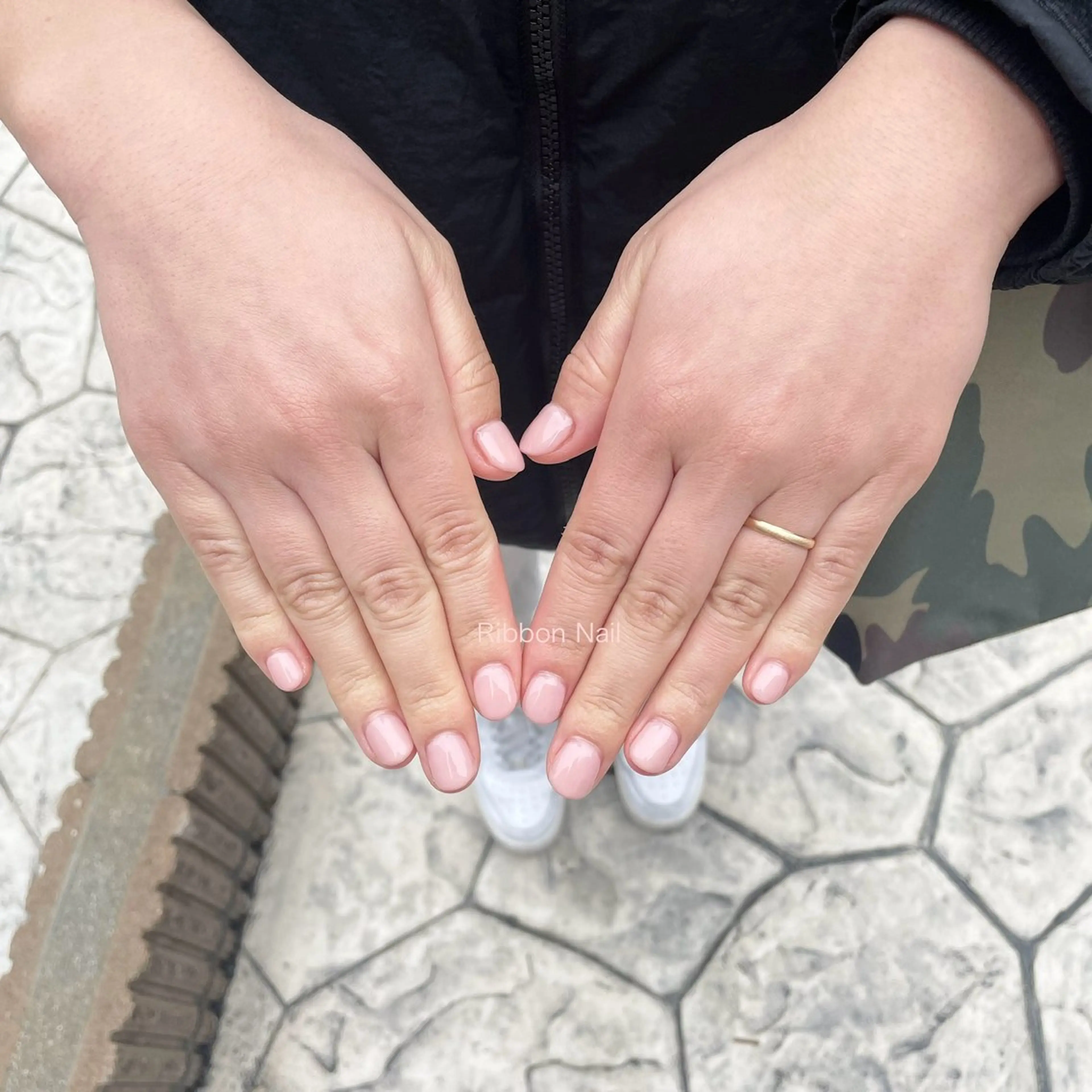 ネイル ワンカラーネイル ピンク ピンクベージュ Nail Ambra 天王寺店所属・Nail Ambra fusaのネイルデザイン