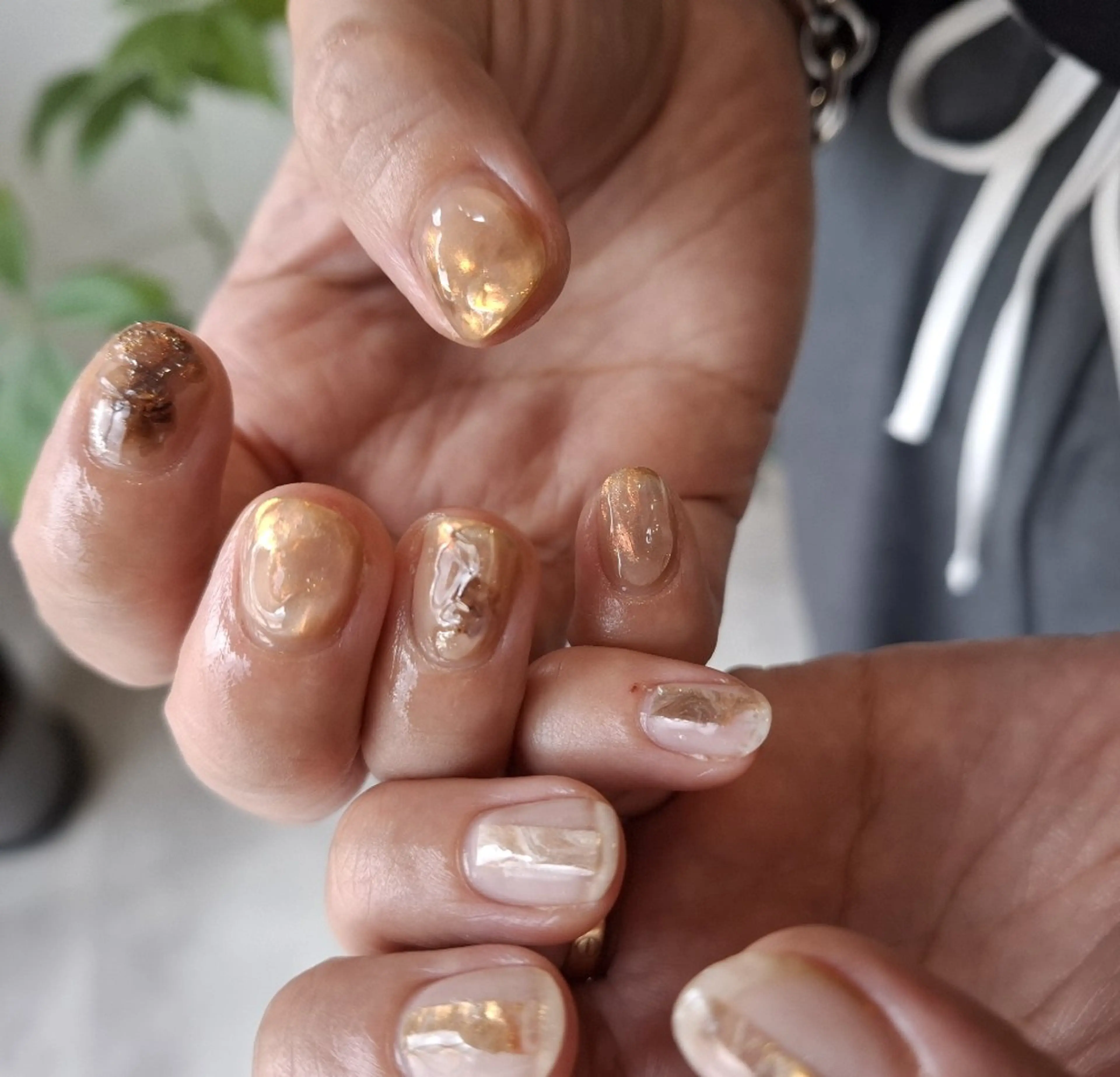 ネイル ニュアンスネイル ぷっくりネイル KURONOSUHAIRDESIGN所属・岡林 えりのネイルデザイン