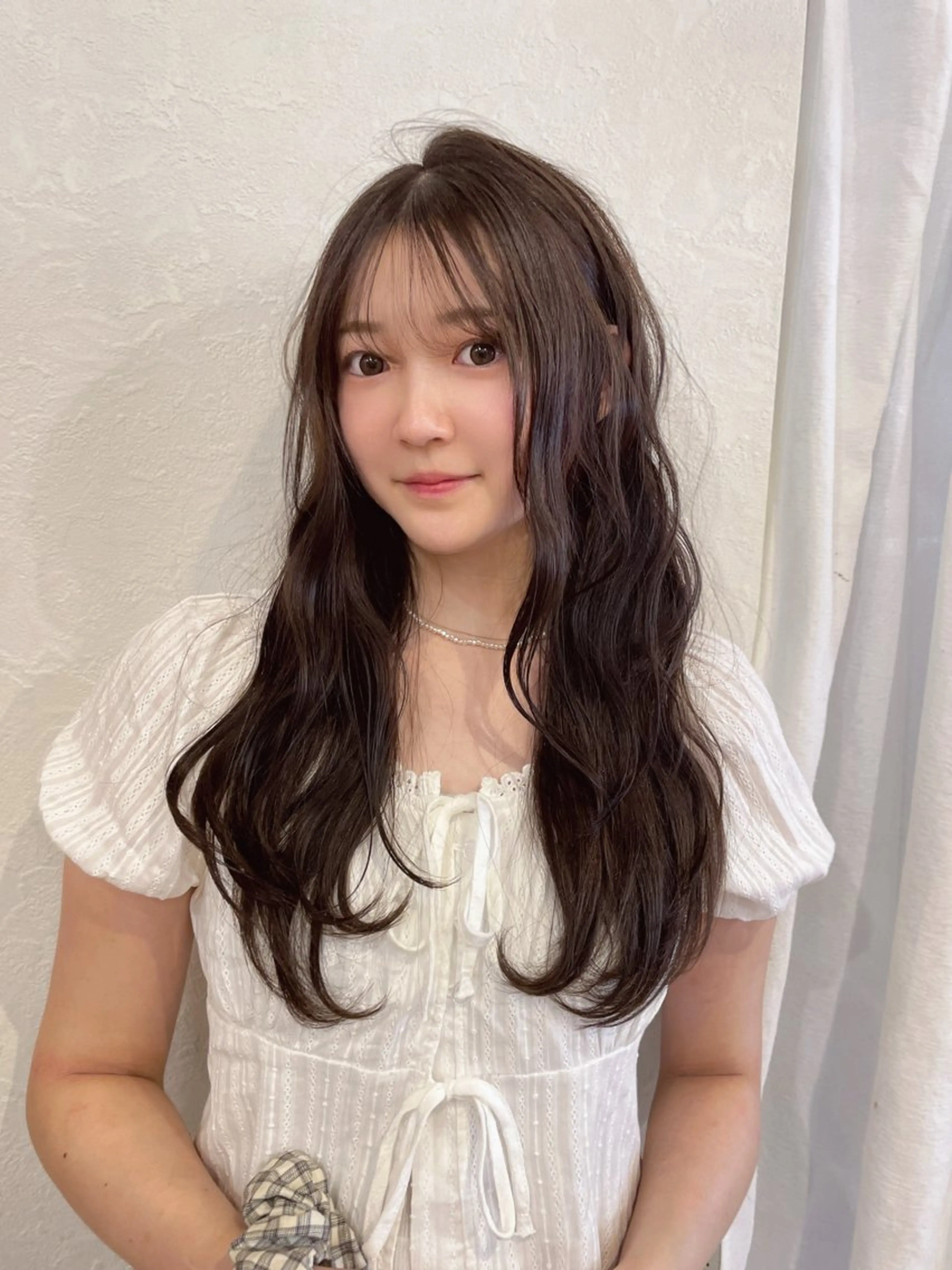 ロング カラー ヘアアレンジ グレージュ カット ヘアカラー トリートメント ヘッドスパ INCE HAIR京都四条大宮所属・似合わせカット/ 顔周りカット/まりなのヘアスタイル