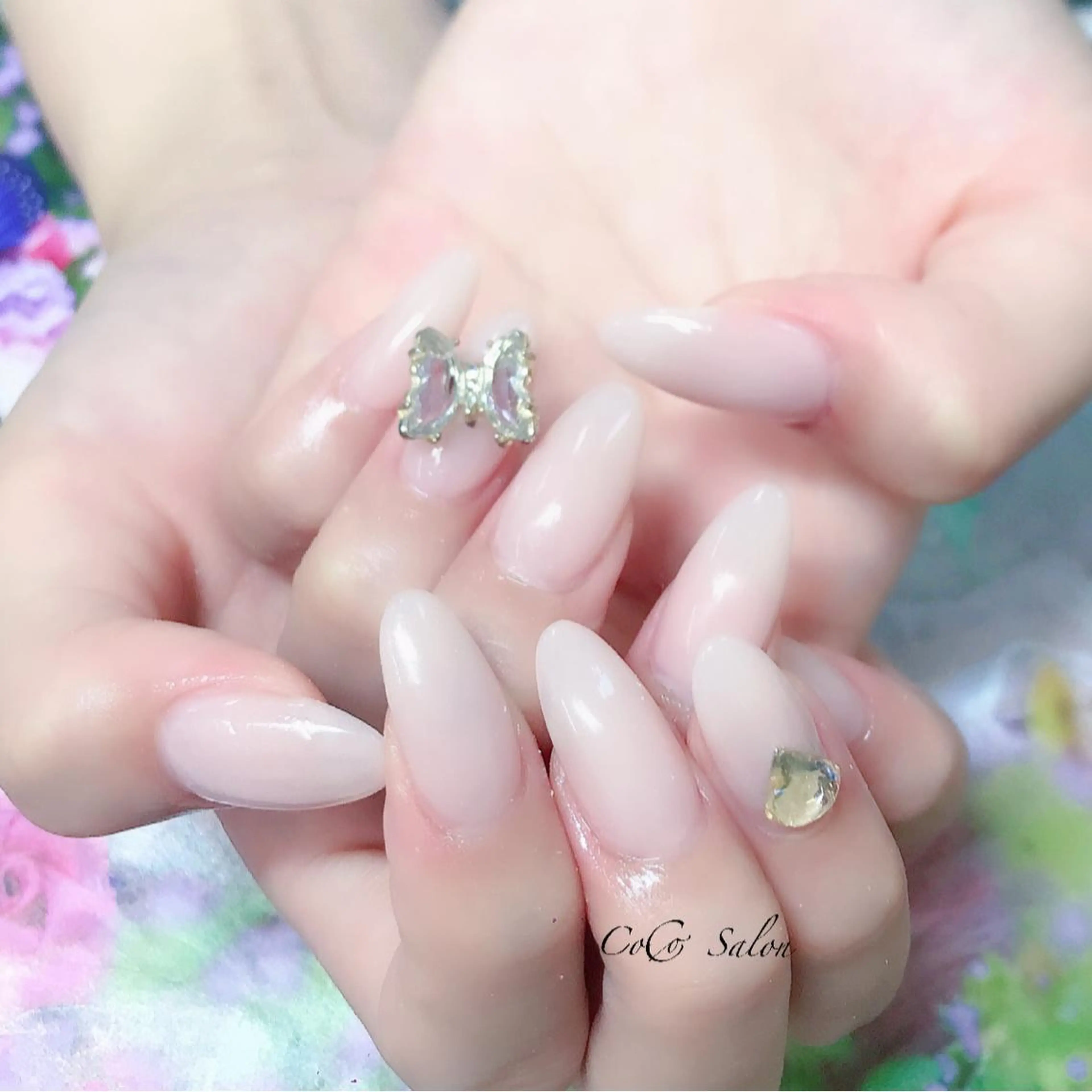 ネイル 長さ出し ジェルネイル キラキラネイル オフィスネイル ワンカラーネイル CoCoSalon ネイル/まつ毛予約のネイルデザイン