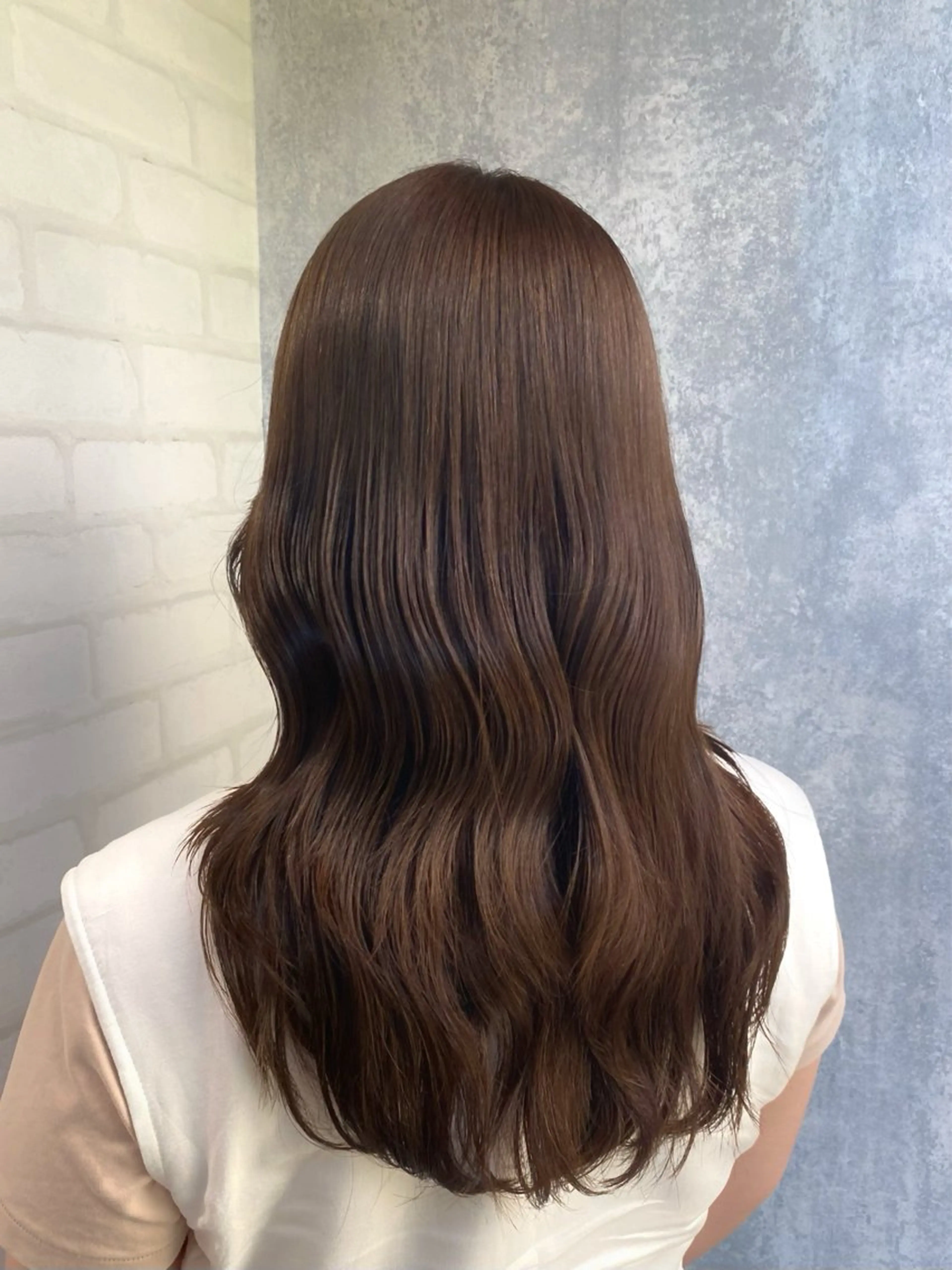 セミロング カラー 透明感カラー カット ヘアカラー トリートメント shiori/透明感 /顔周り/髪質改善のヘアスタイル