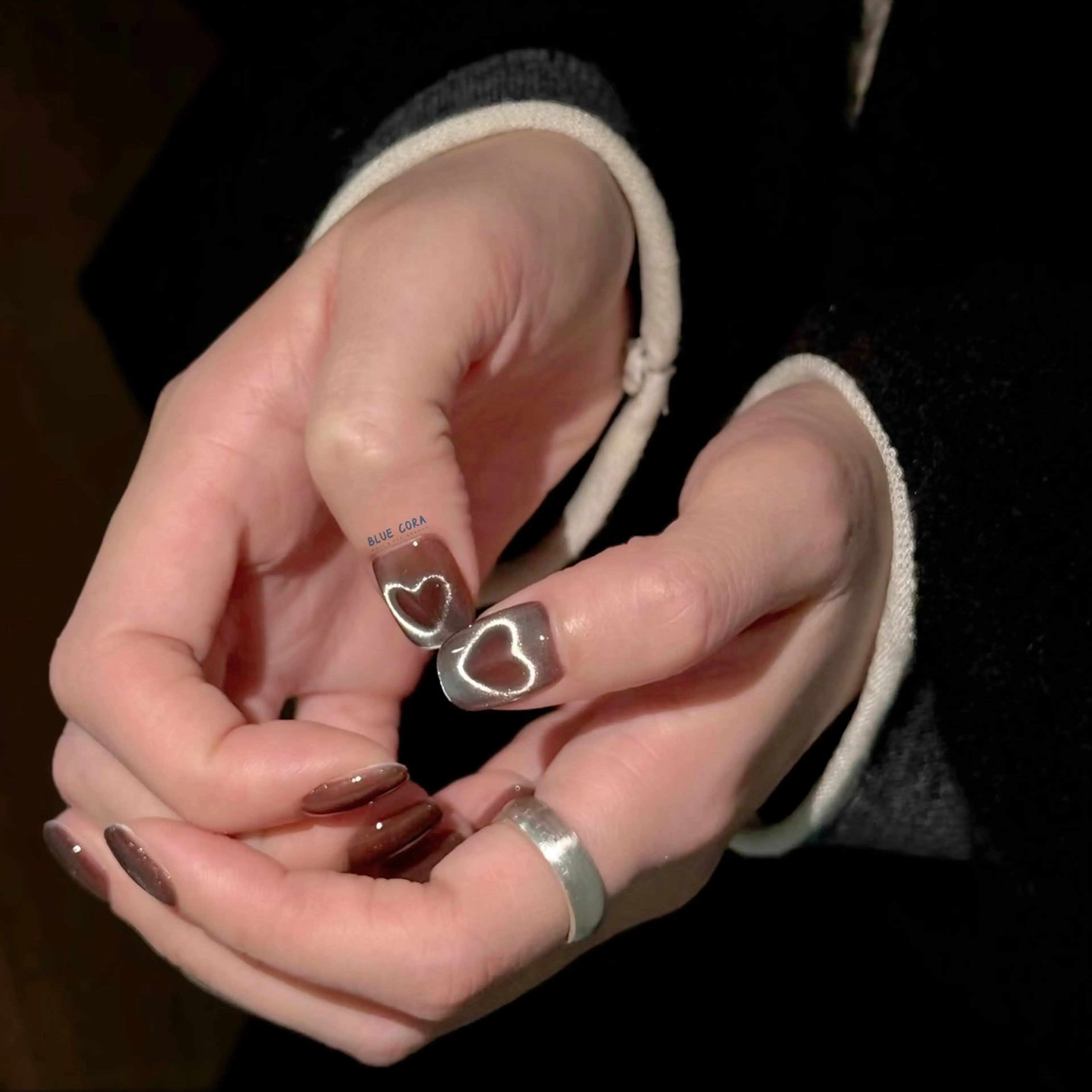 🫶🏻NEW!!💥可愛さ倍増🧡ハートマグネット4本デザイン✨ケア込みの写真