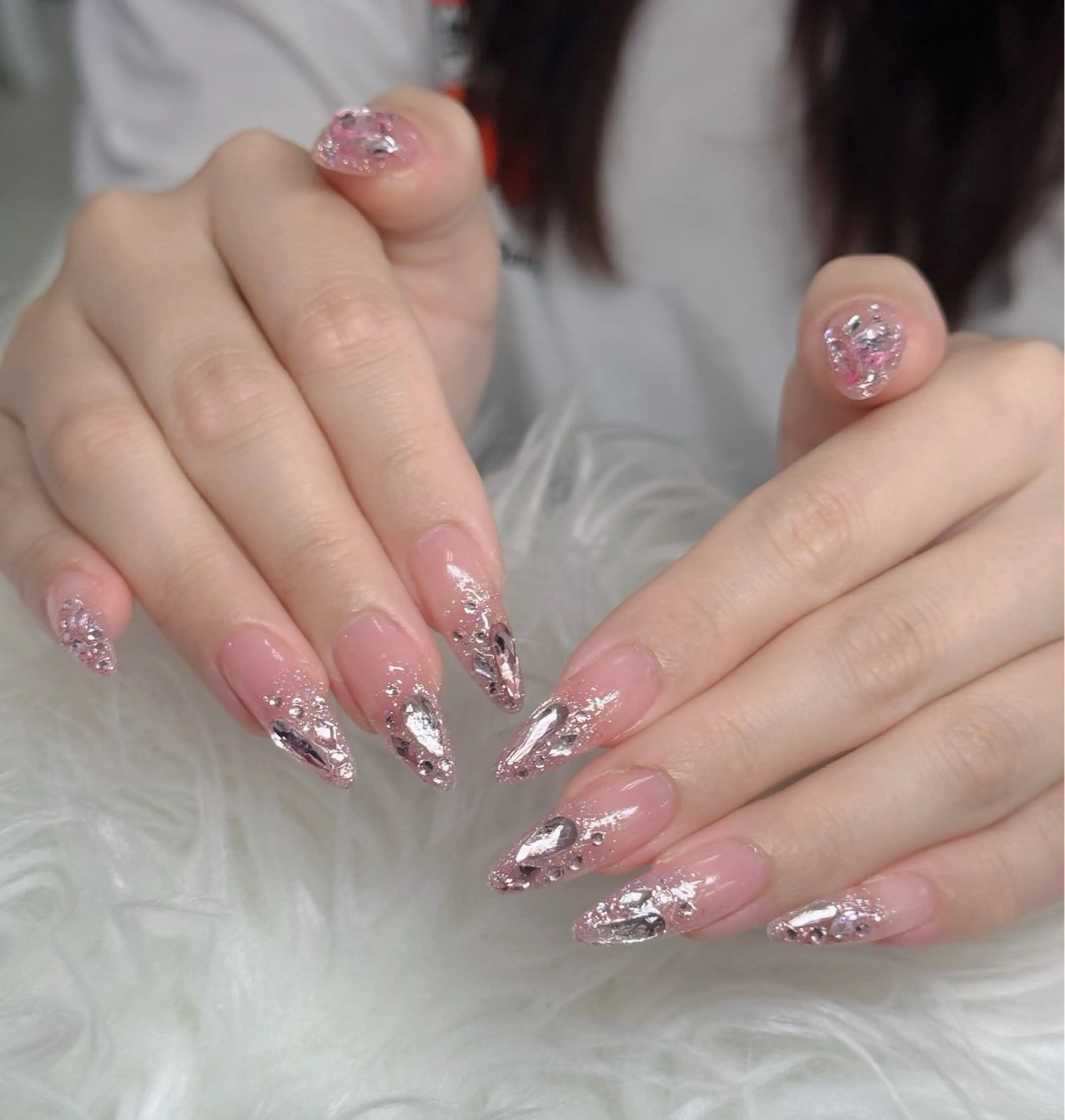 ネイル フットネイル フレンチネイル グラデーション 韓国ネイル ロングネイル ハンドネイル Hani Nail Salonのネイルデザイン