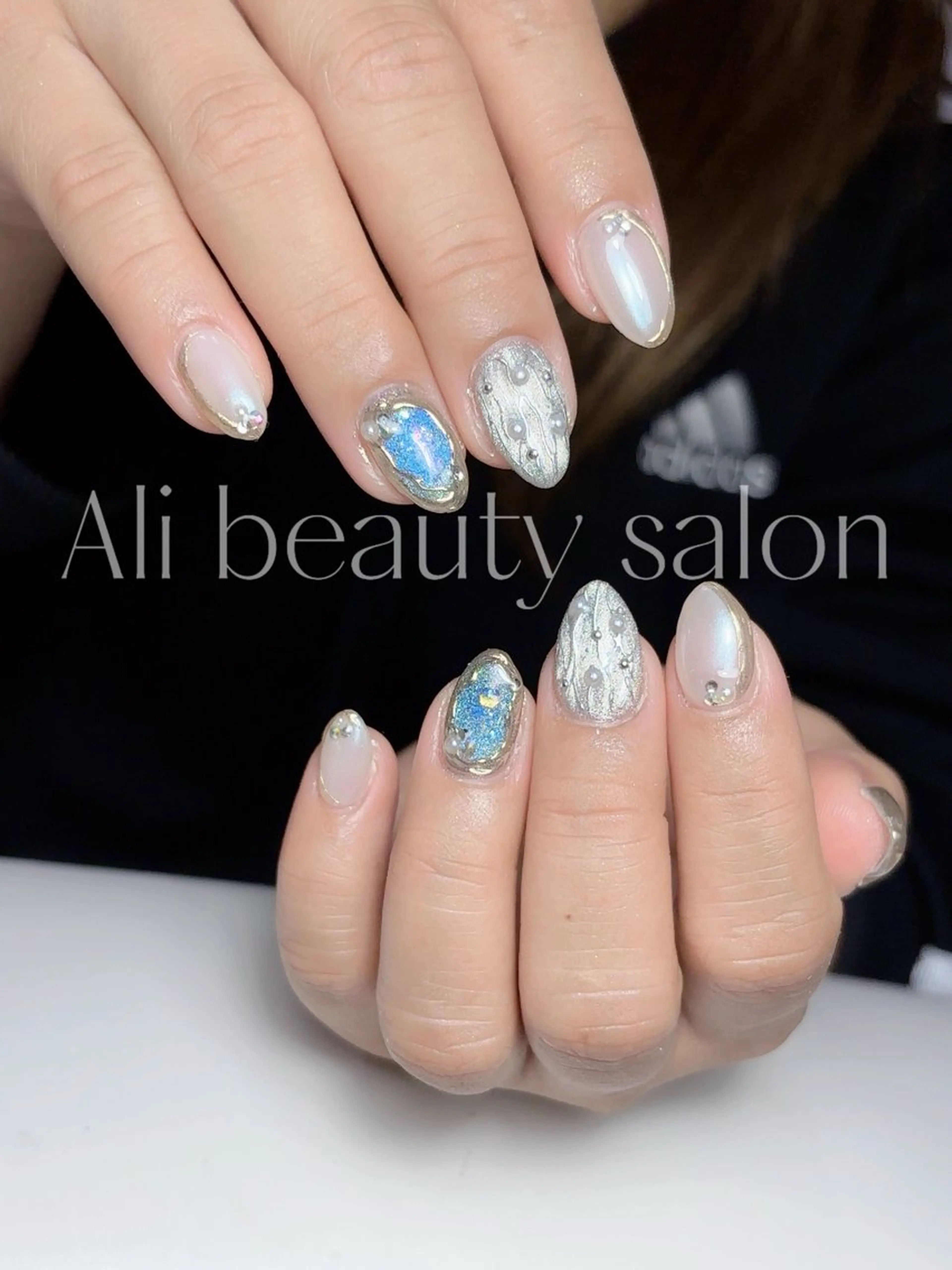 ネイル マグネットネイル ミラーネイル ハンドネイル Ali 新小岩 ネイル専門のネイルデザイン