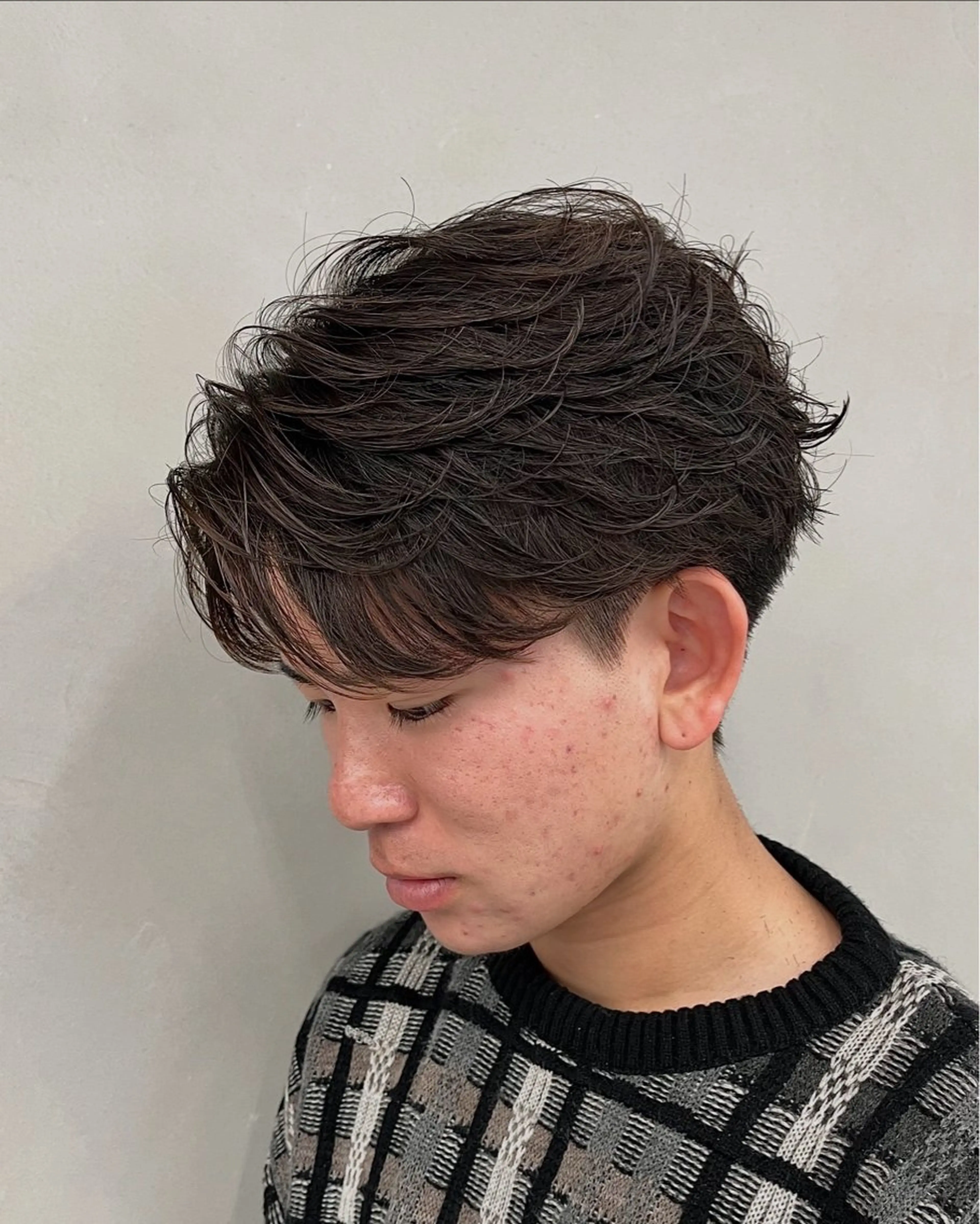ショート パーマ メンズ フェザーパーマ メンズパーマ カット パーマ 新潟メンズパーマ 新潟駅/小田拓実のヘアスタイル