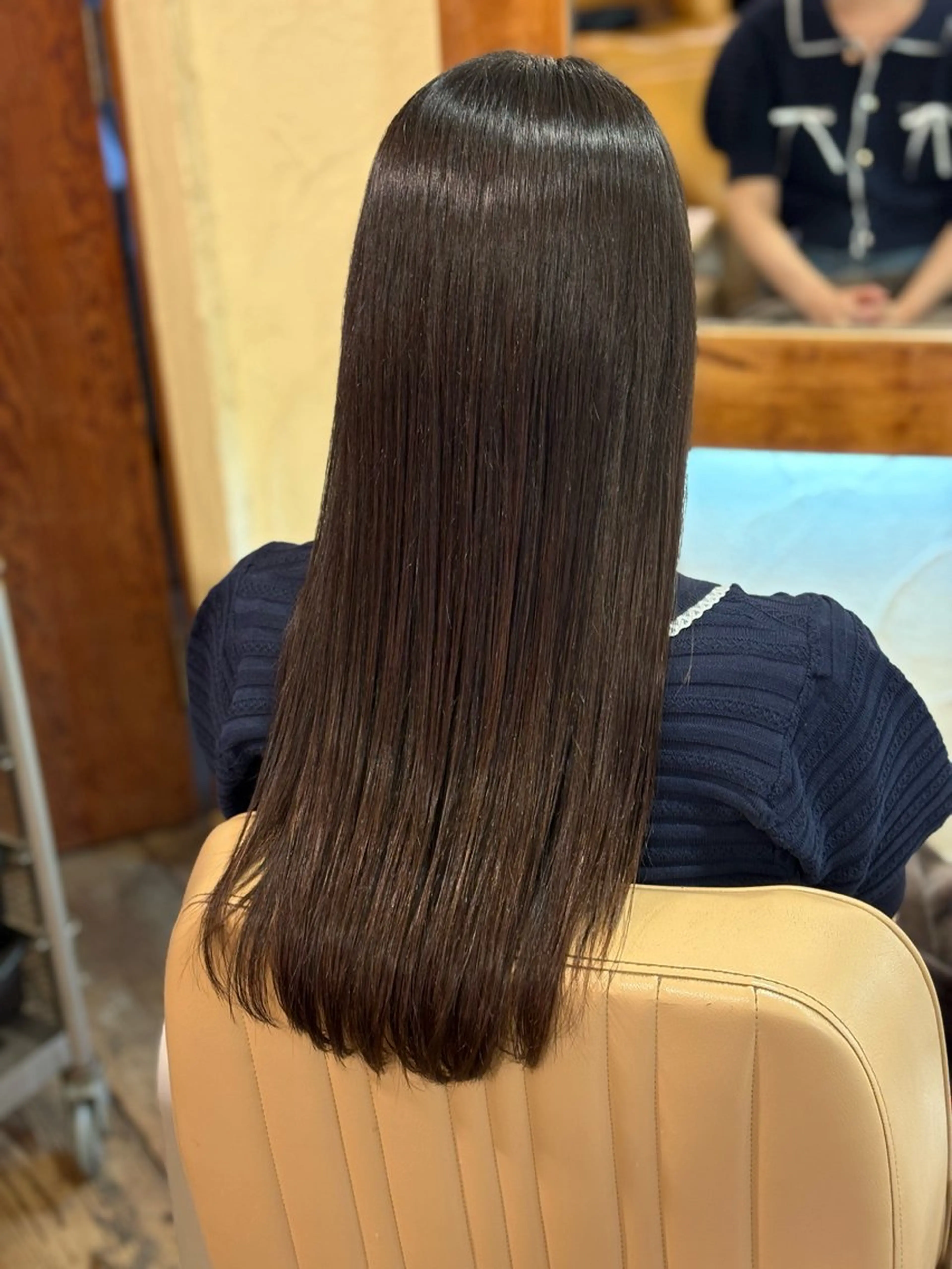 ロング カット 縮毛矯正 柘植 雅大のヘアスタイル