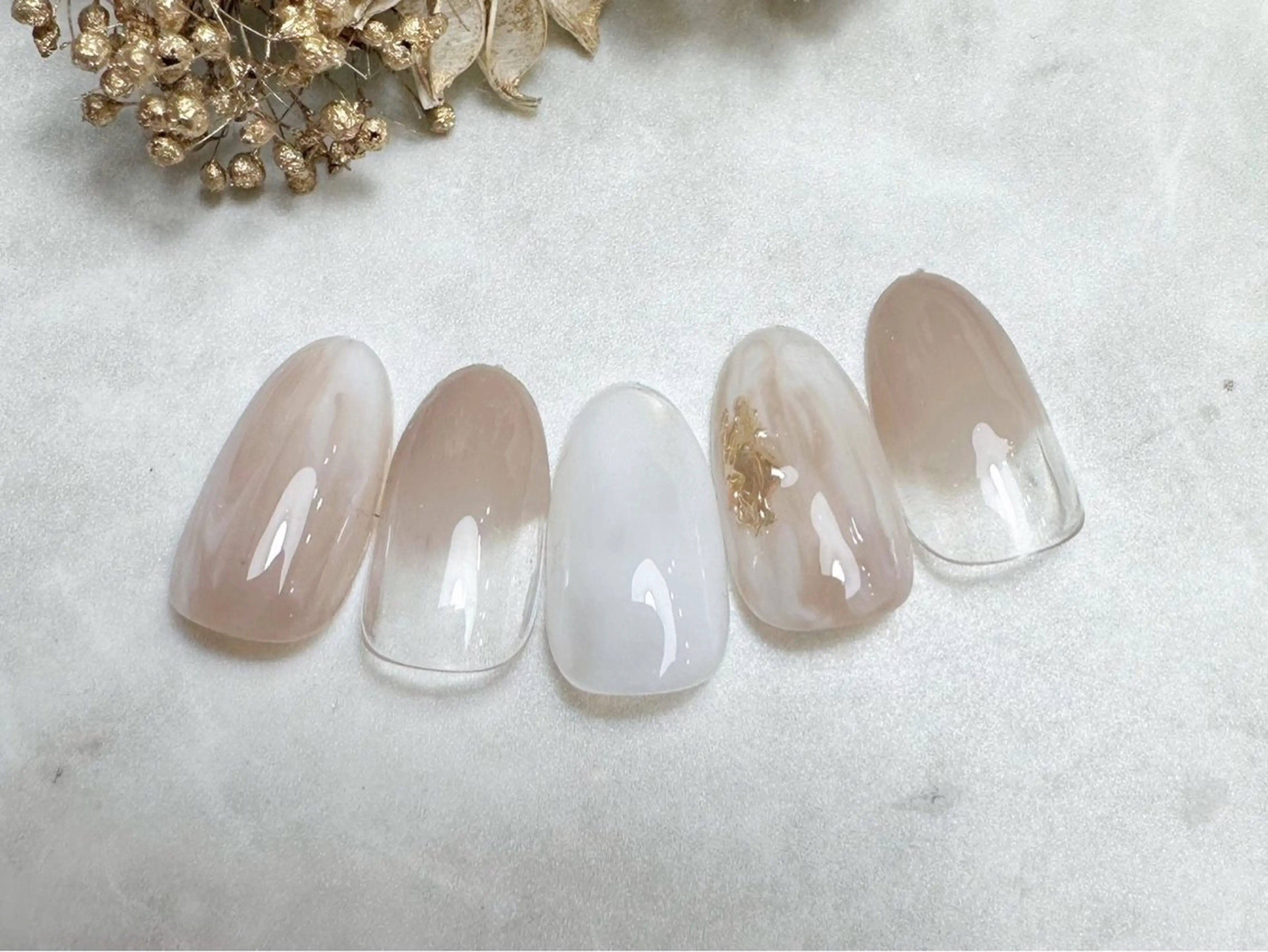 ネイル オフィスネイル シンプルネイル 【パラジェル・フィルイン】Nailsalon　Merci東中野所属・Merci shigaのネイルデザイン