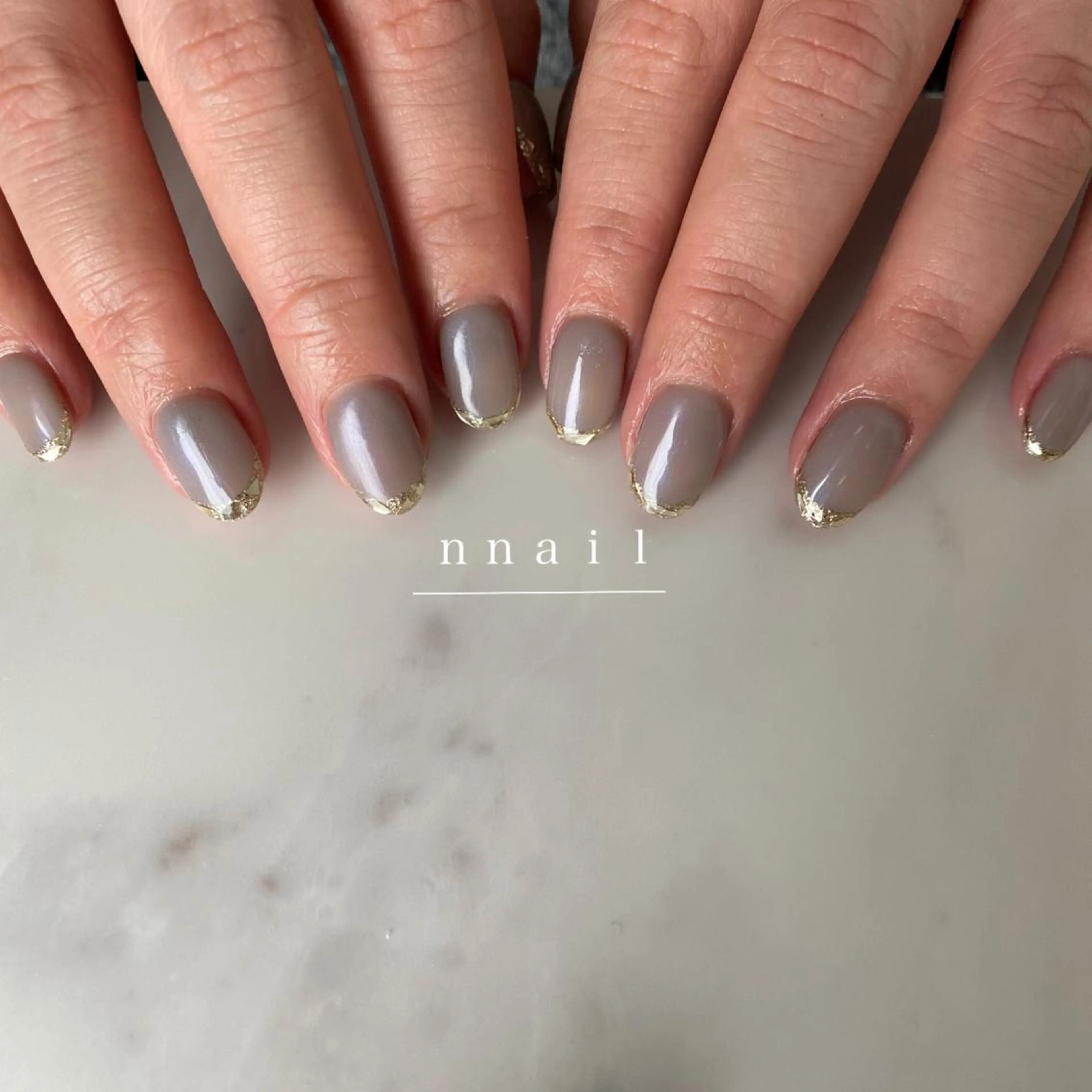ネイル フレンチネイル ガラスフレンチ nnail Natsumiのネイルデザイン
