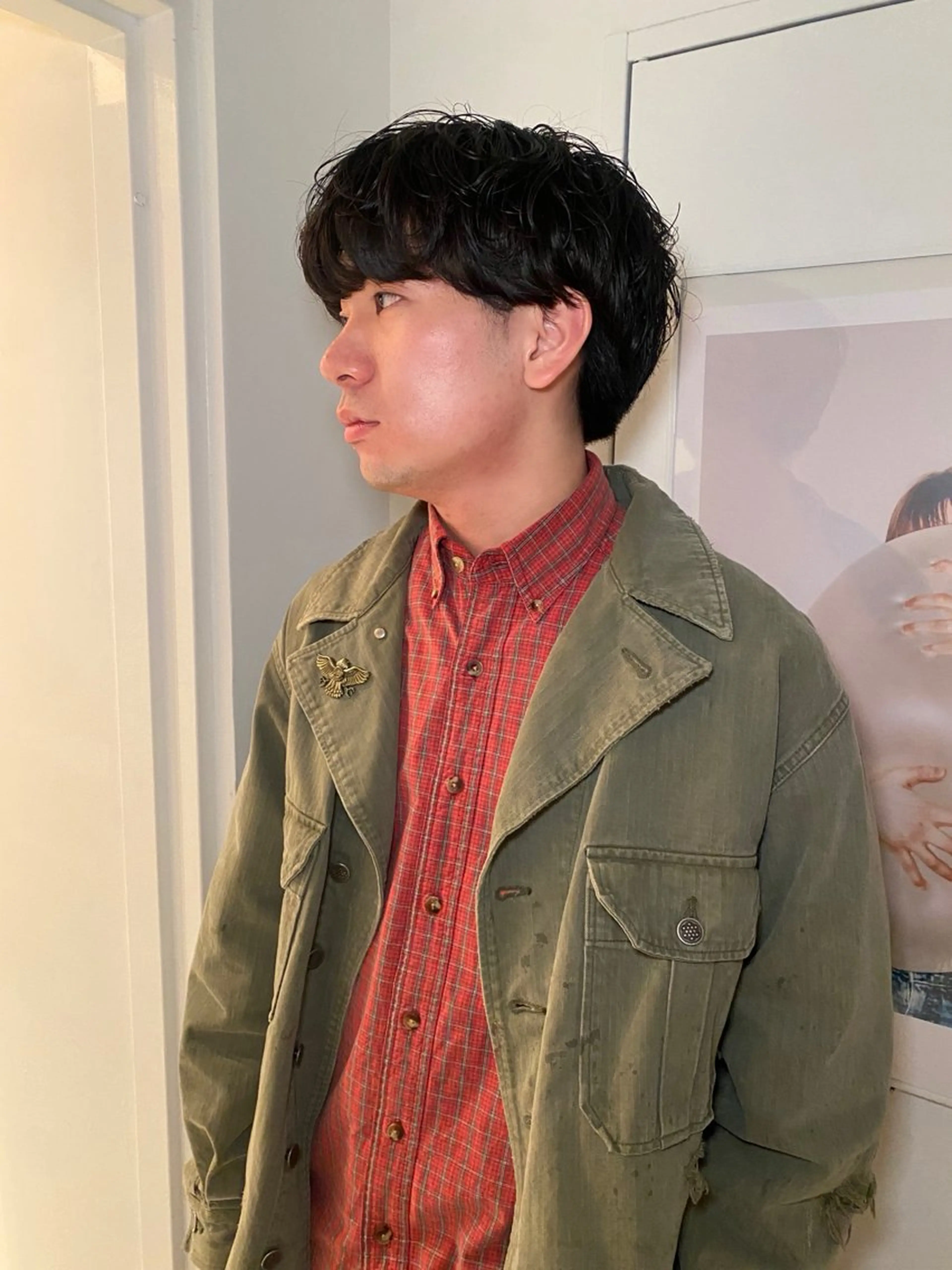 パーマ メンズ カット パーマ riria/ボブ /ブラウンカラー🎀のヘアスタイル