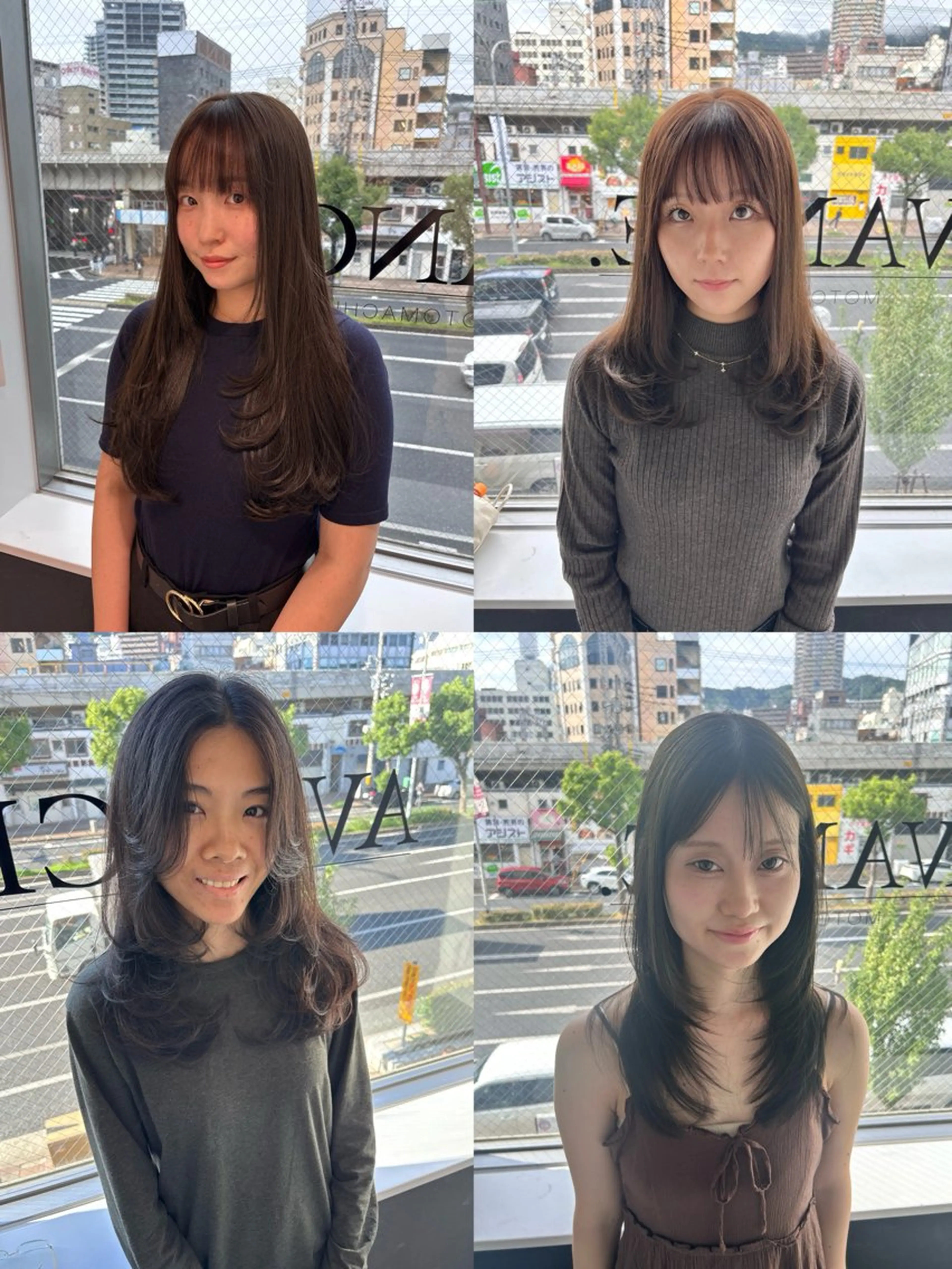 セミロング レイヤーカット カット ヘアカラー 穐田 航のヘアスタイル