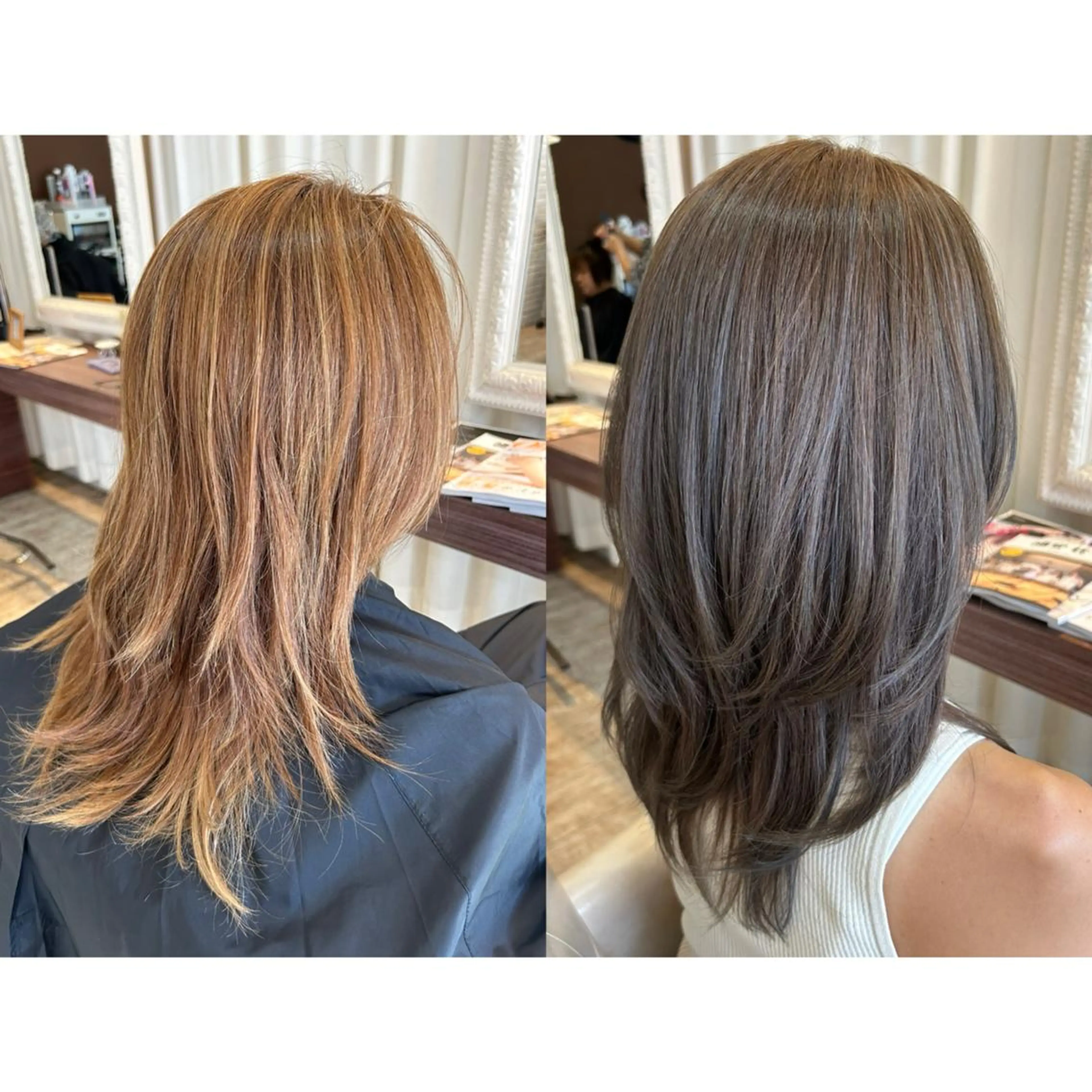 セミロング 🌿美容室イチエ ふしみさな🫧のヘアスタイル