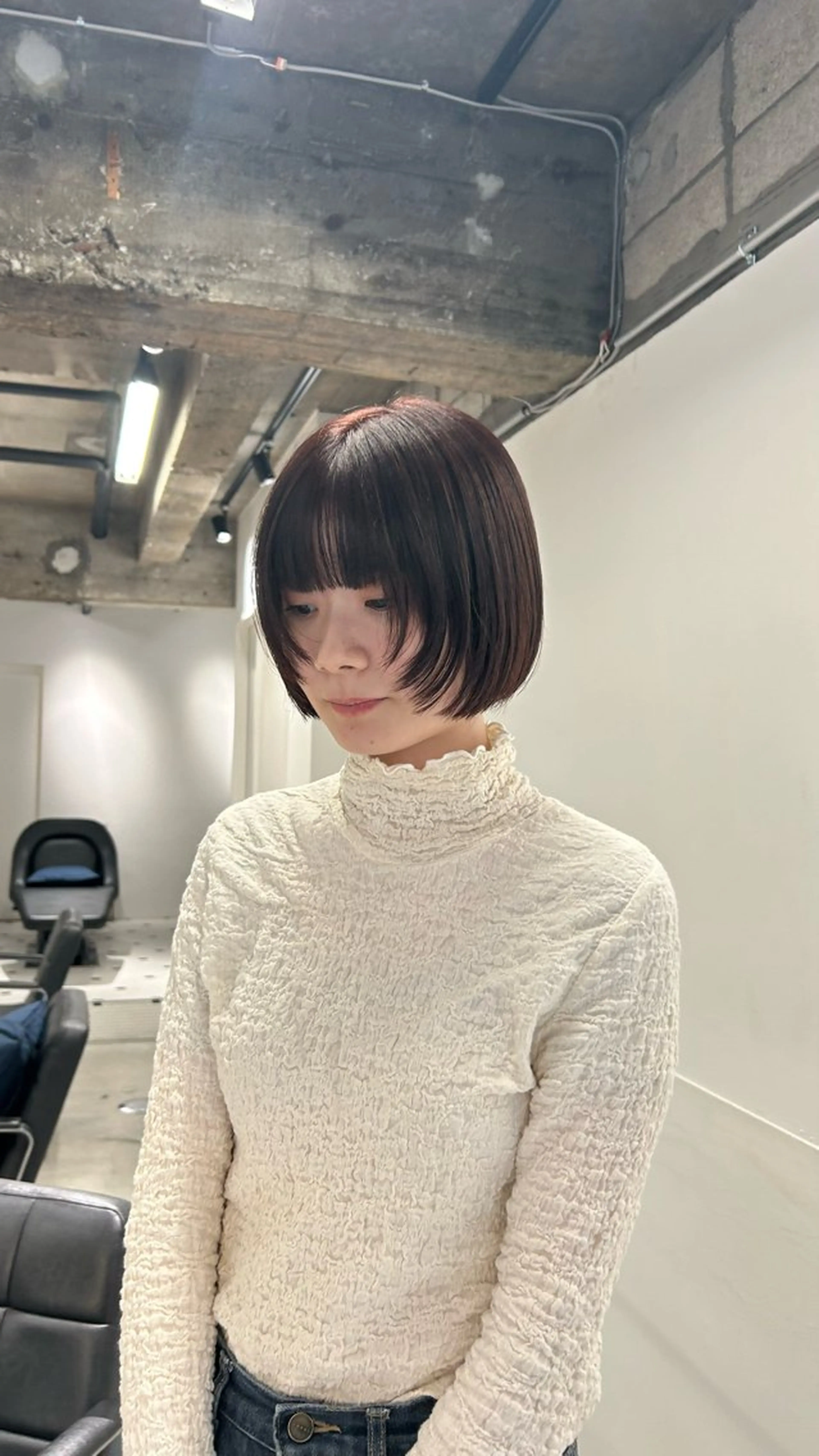 ショート カラー ブラウンカラー レッドカラー レッドブラウン ボブ 顔まわりレイヤー 🪐メンズモデル募集 | オカモトノア🪐のヘアスタイル