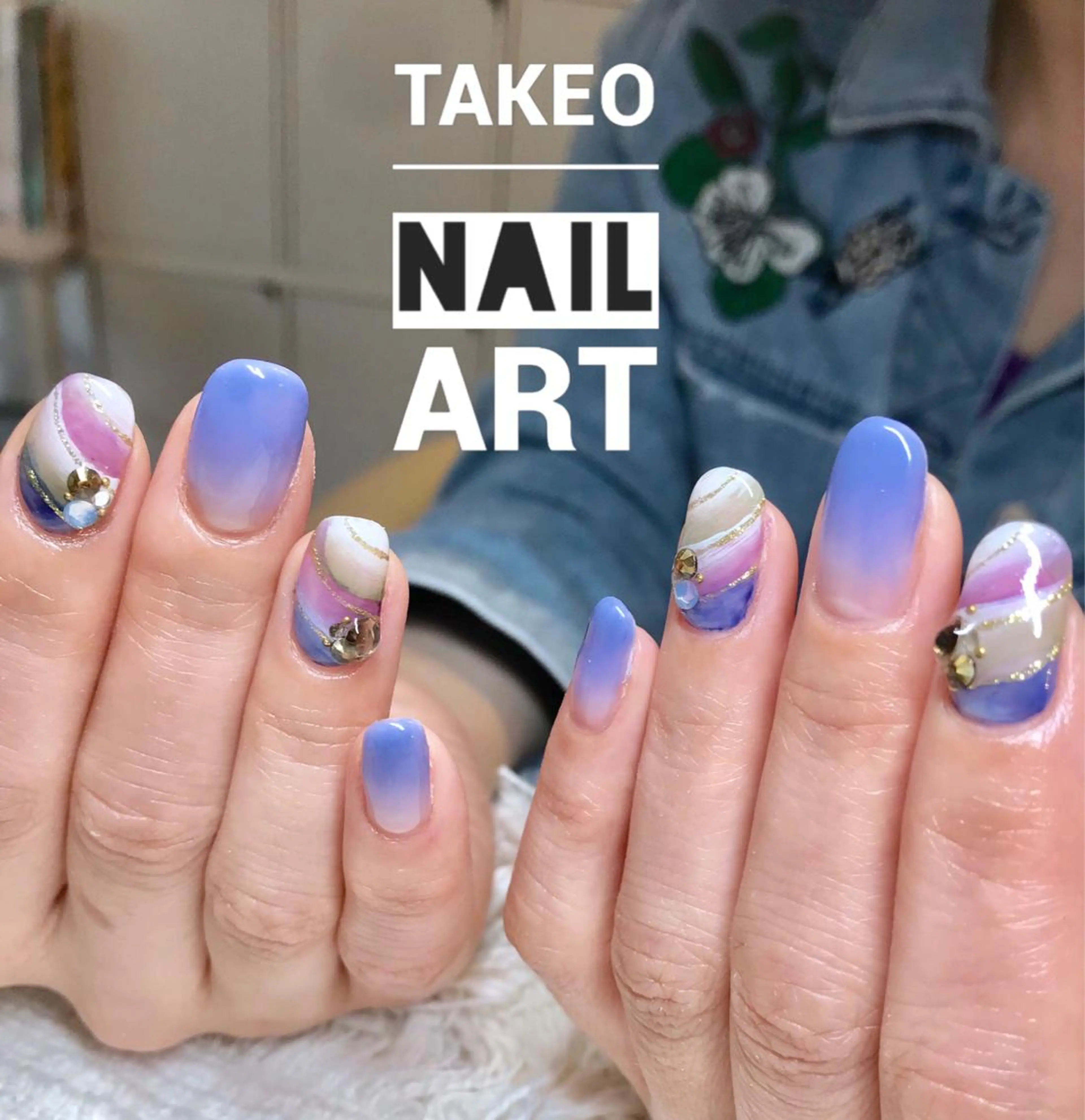 ミディアム ネイル ハンドネイル ハンドケア nail&eye Aoのマツエク・マツパデザイン