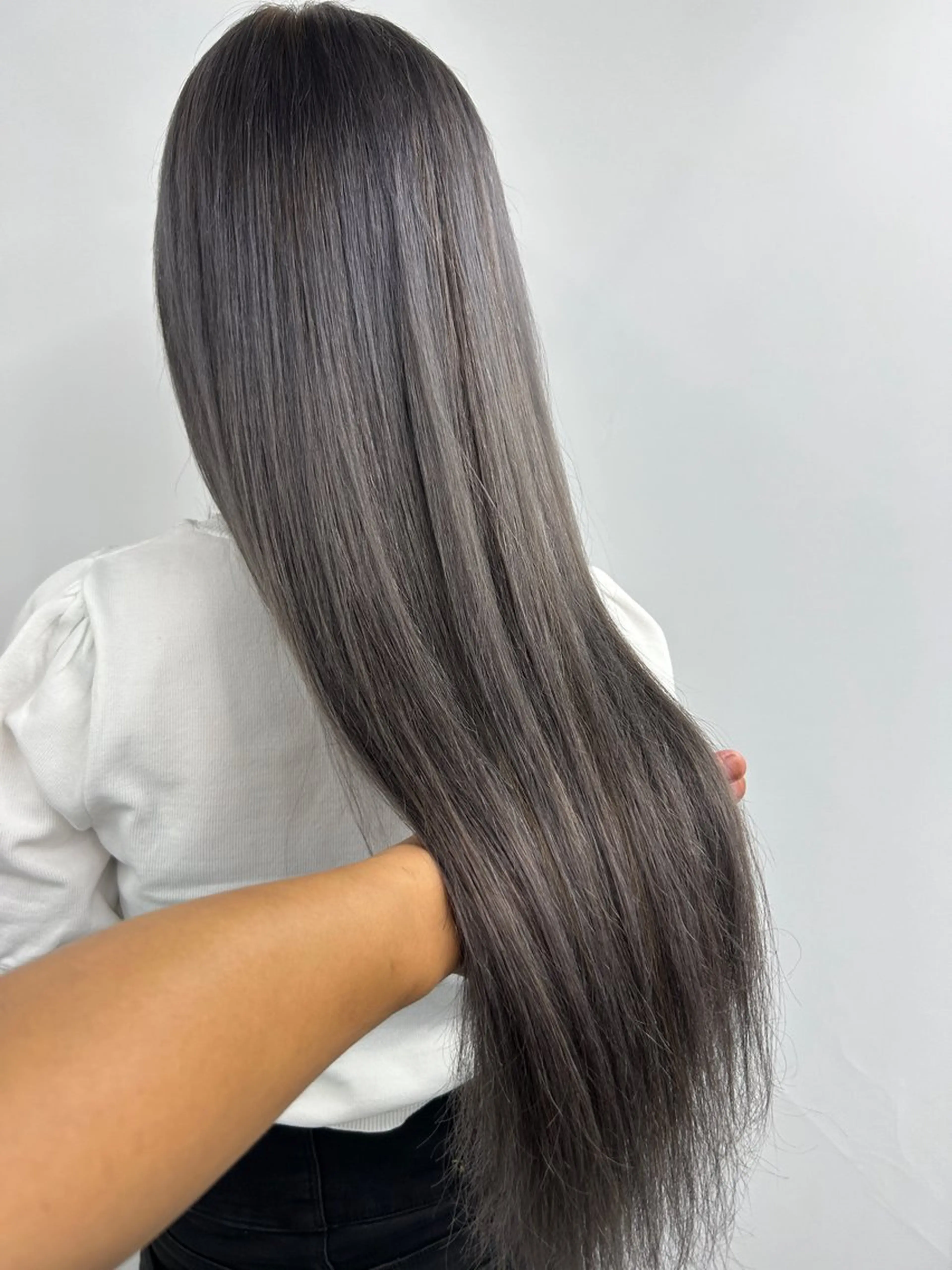 ロング カラー シールエクステ バレイヤージュ ダブルカラー ハイライトカラー ハイトーンカラー ヘアカラー エクステ alpha. カラーエクステ下妻のヘアスタイル