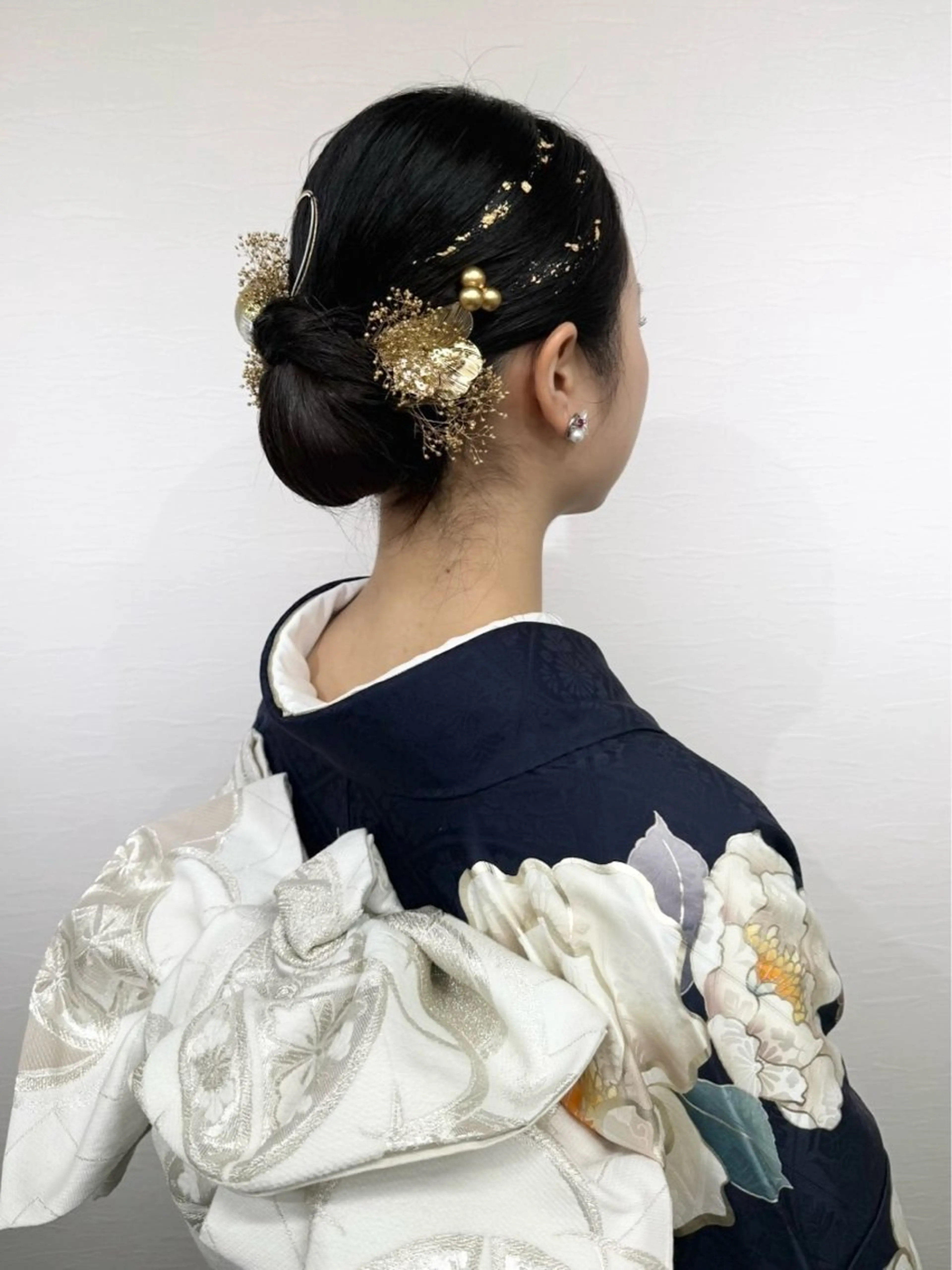 セミロング ヘアアレンジ 着物ヘア ヘアセット YUMEYAKATA 五条店のヘアスタイル