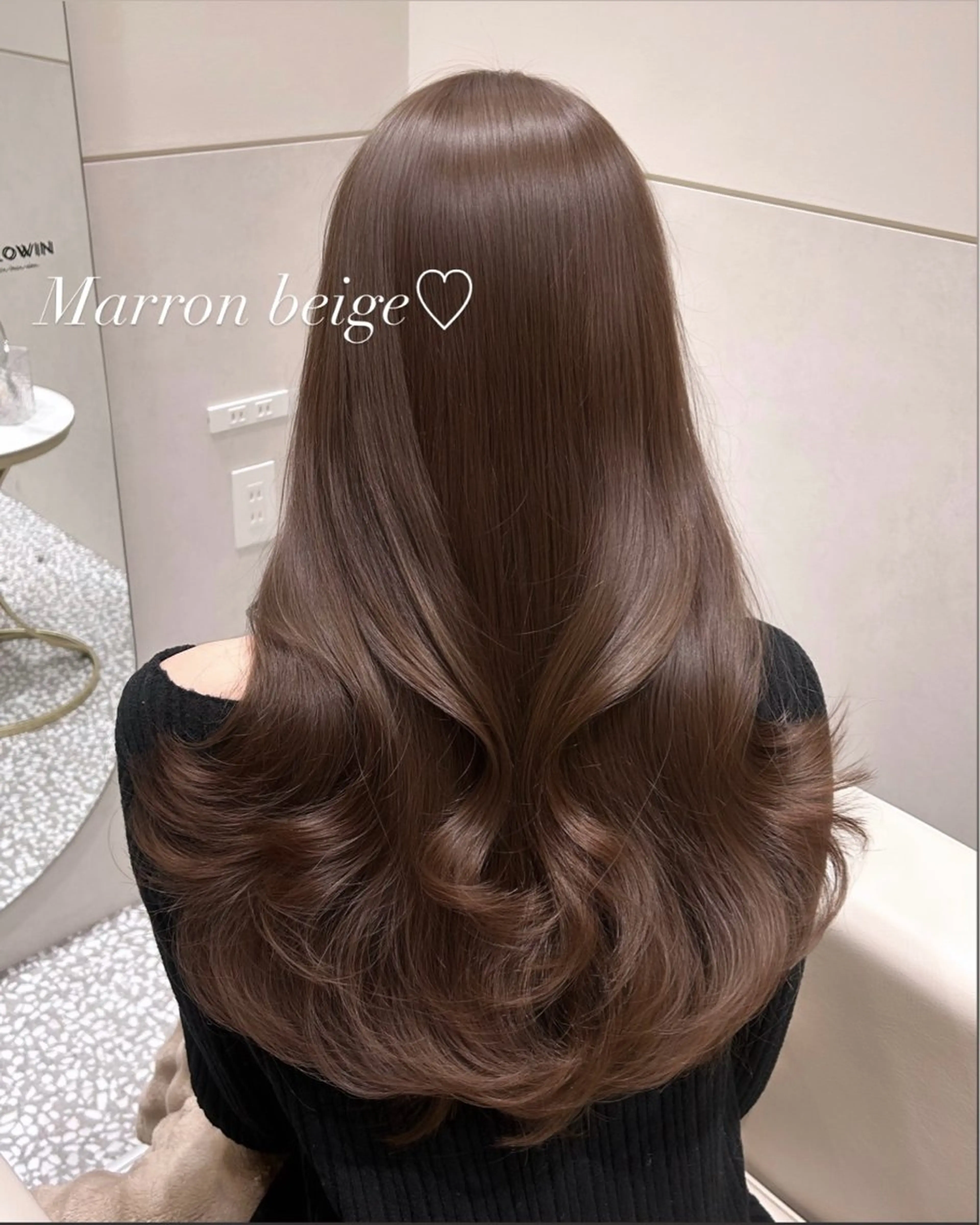 ロング カラー カット ヘアカラー トリートメント SALOWIN銀座一丁目suite店所属・🩷韓国ヘア/ヨシン モリ🩷Maikaのヘアスタイル