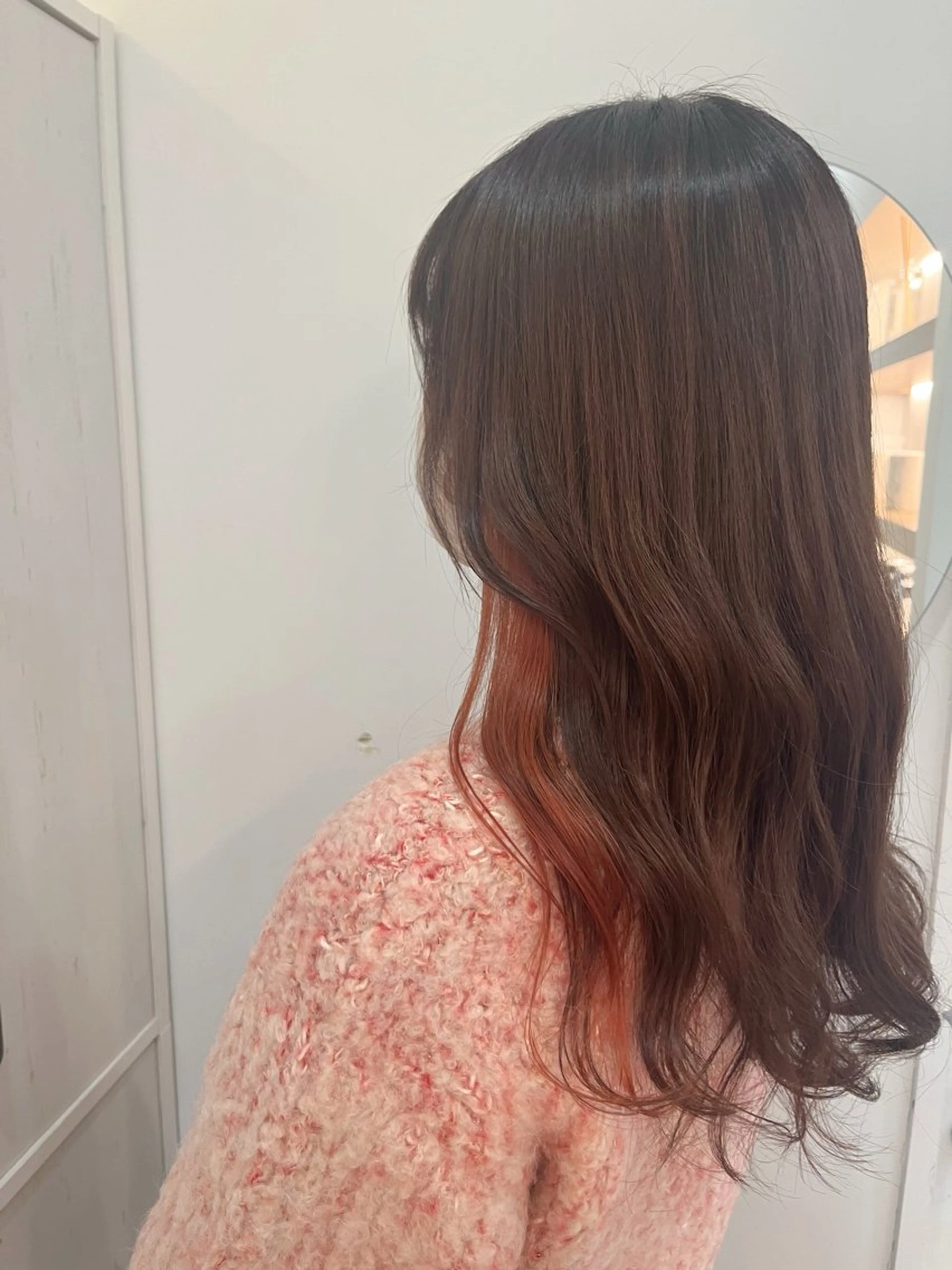 カラー ブリーチ オレンジ ピンクカラー 🫧髪質改善🫧 神田紗来のヘアスタイル