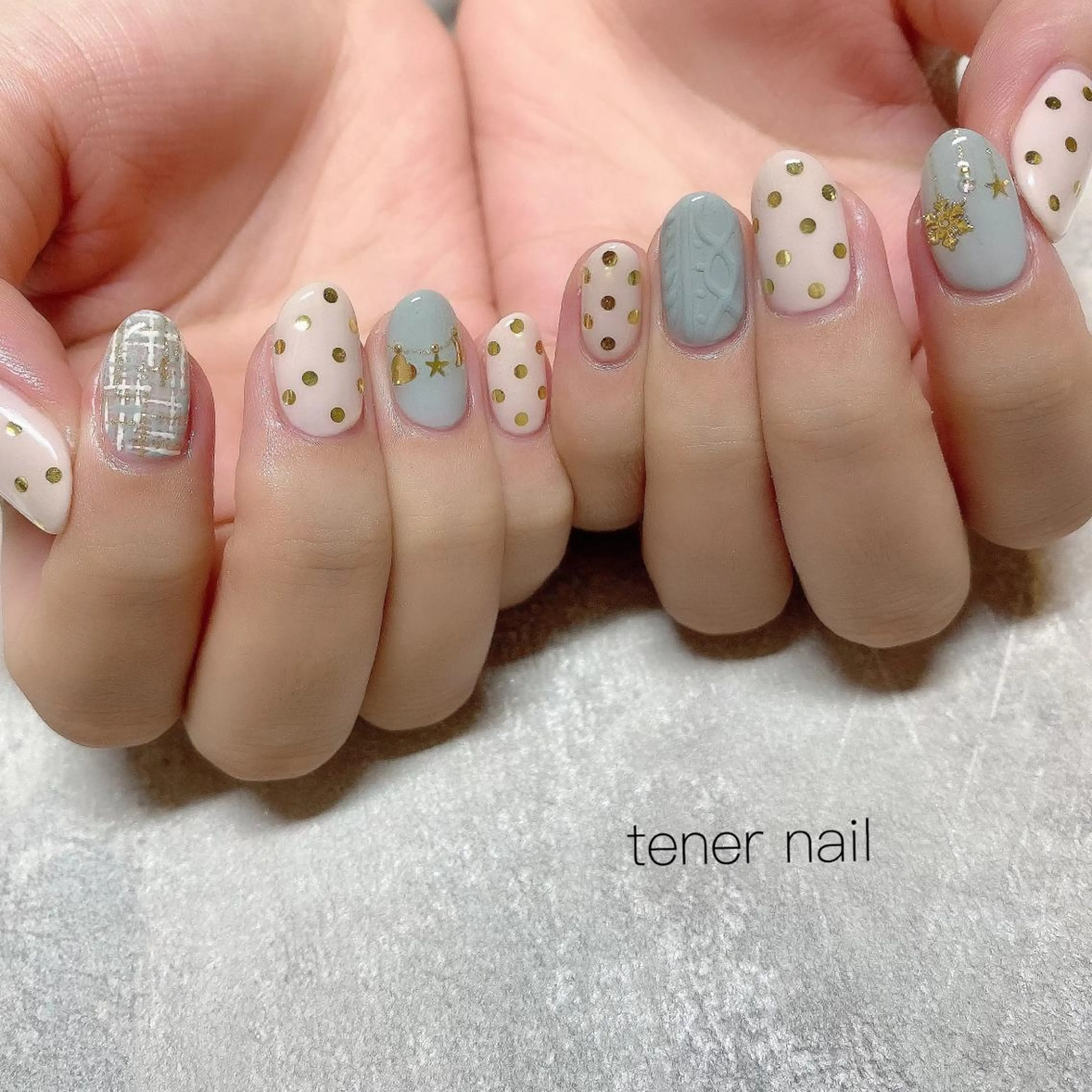 ネイル ツイードネイル tener  nail  テネルネイル所属・テネルネイル tener nailのネイルデザイン