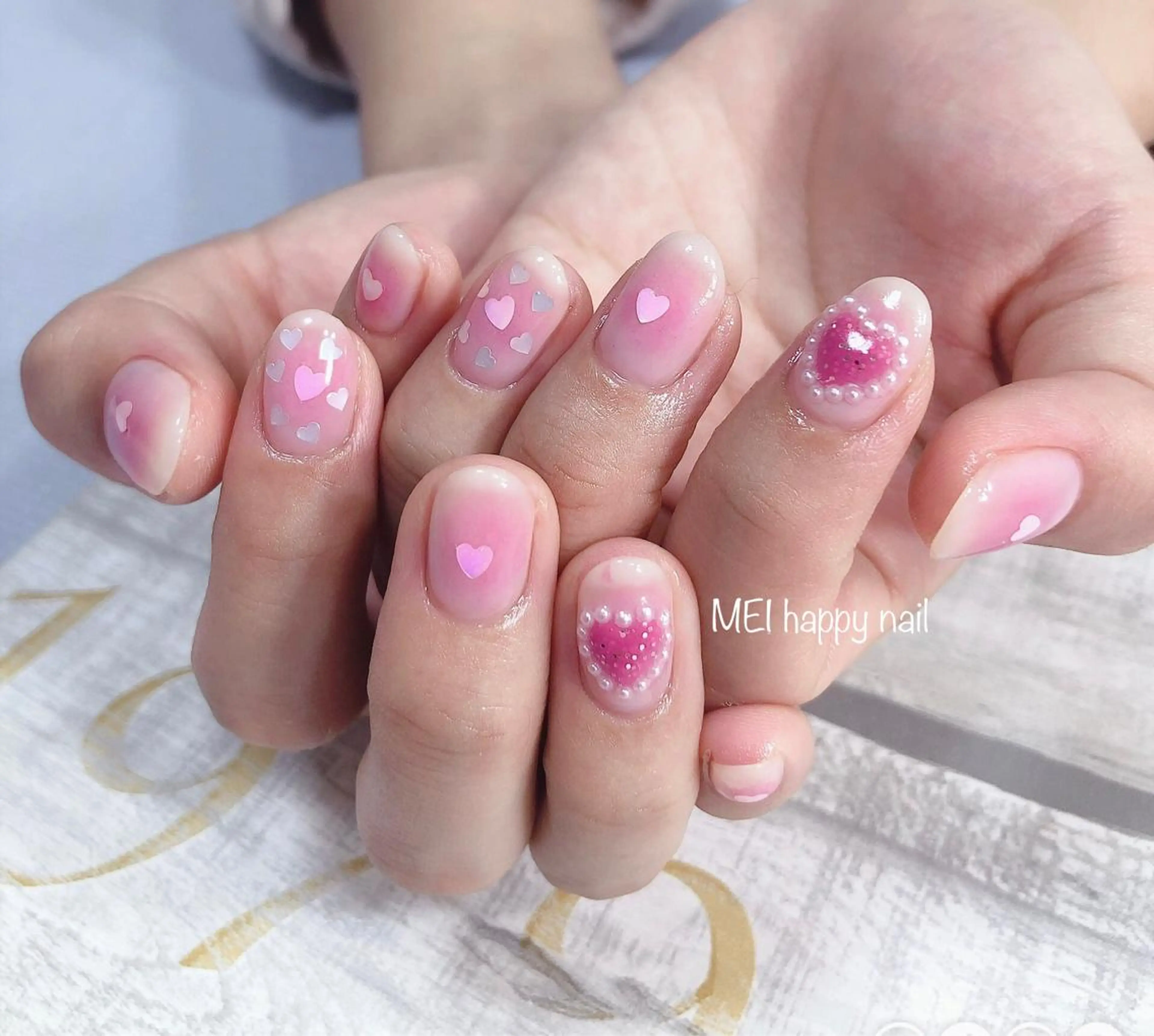 ネイル 北浦和 自爪育成ケアのネイルデザイン