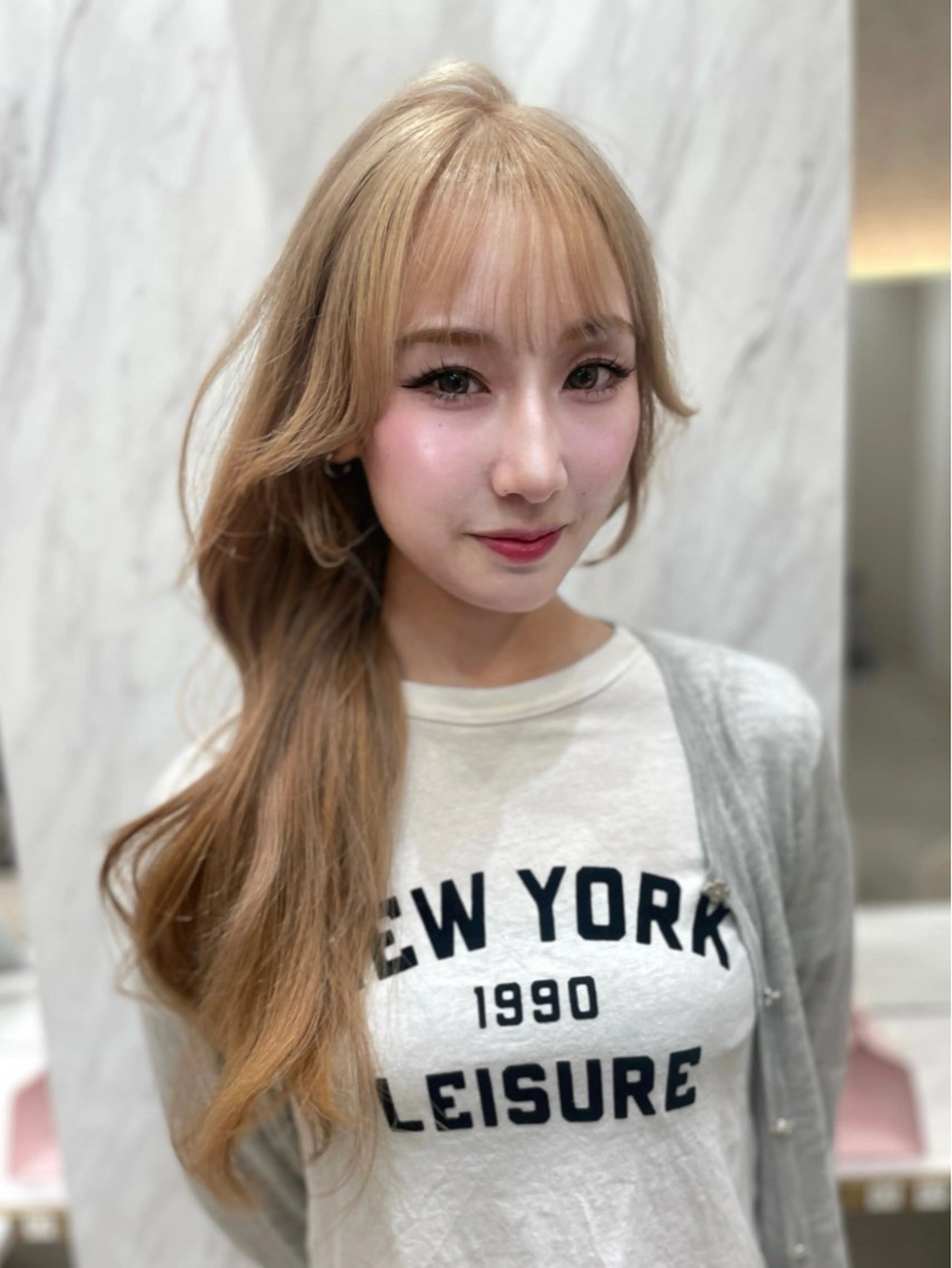 ロング ヘアカラー MOE 福岡韓国ヘア✧︎のヘアスタイル