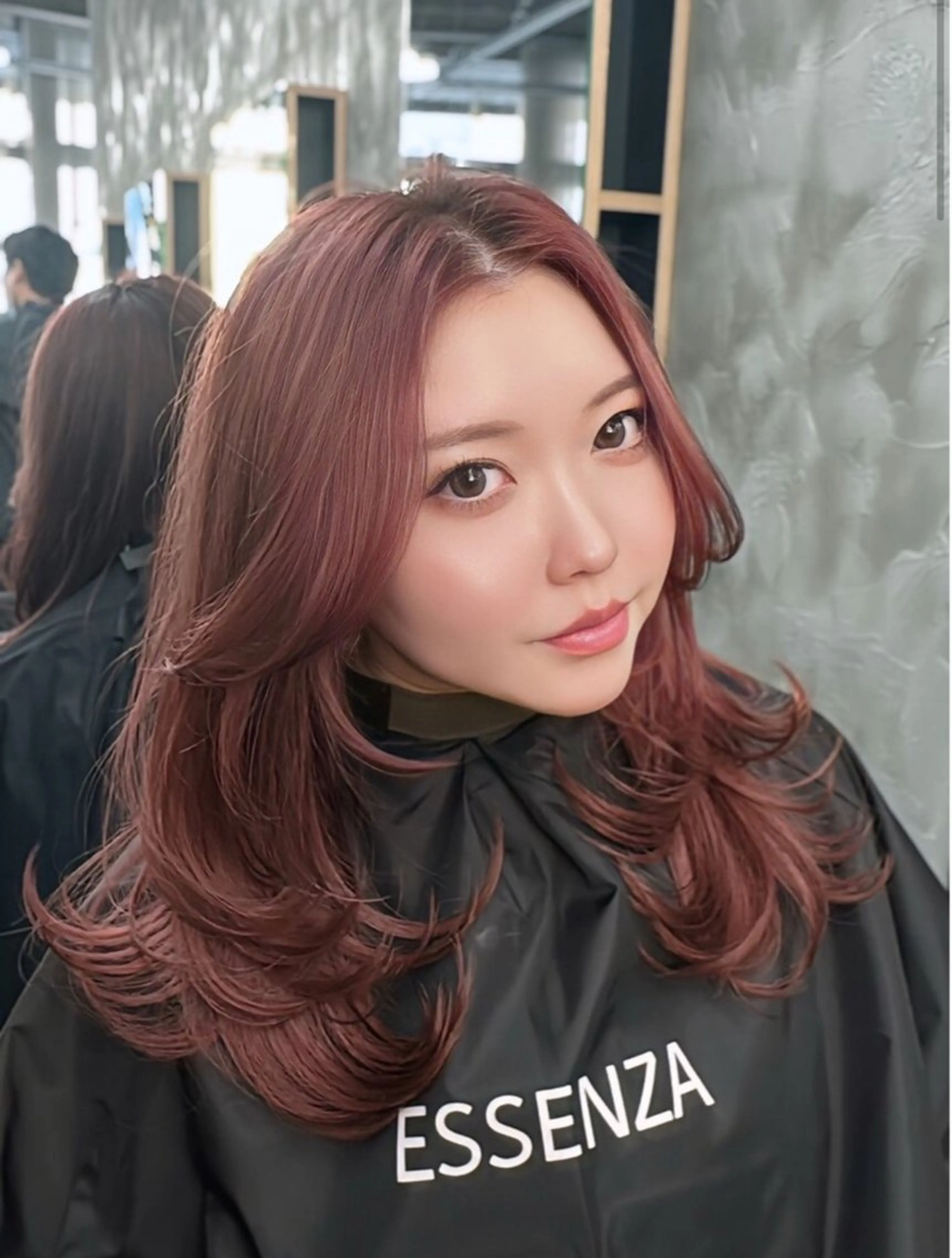 セミロング カラー ヘアカラー トリートメント ハイライト、レイヤー カット/西梅田/中西のヘアスタイル