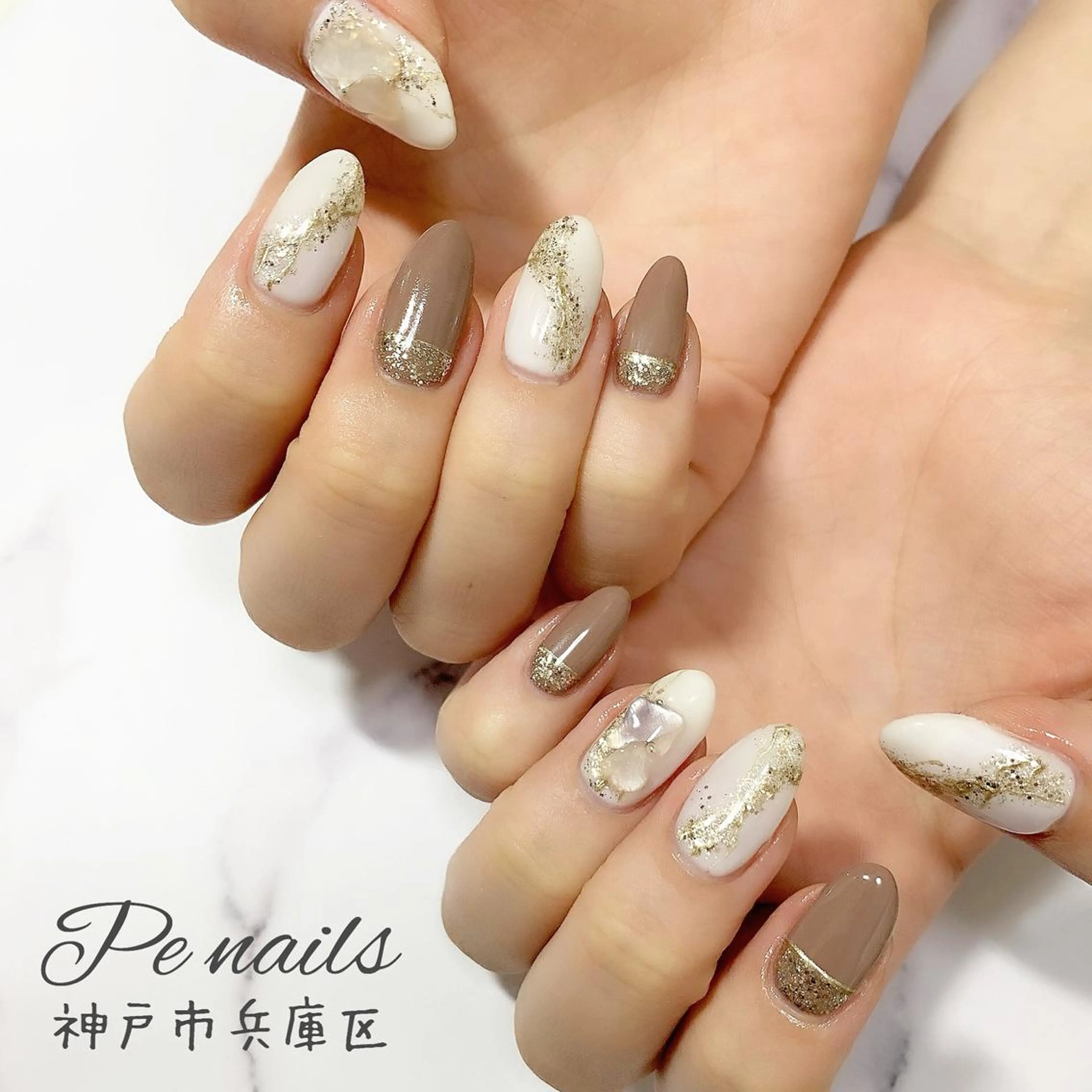 ネイル 神戸駅ネイルサロン PE NAILSのネイルデザイン