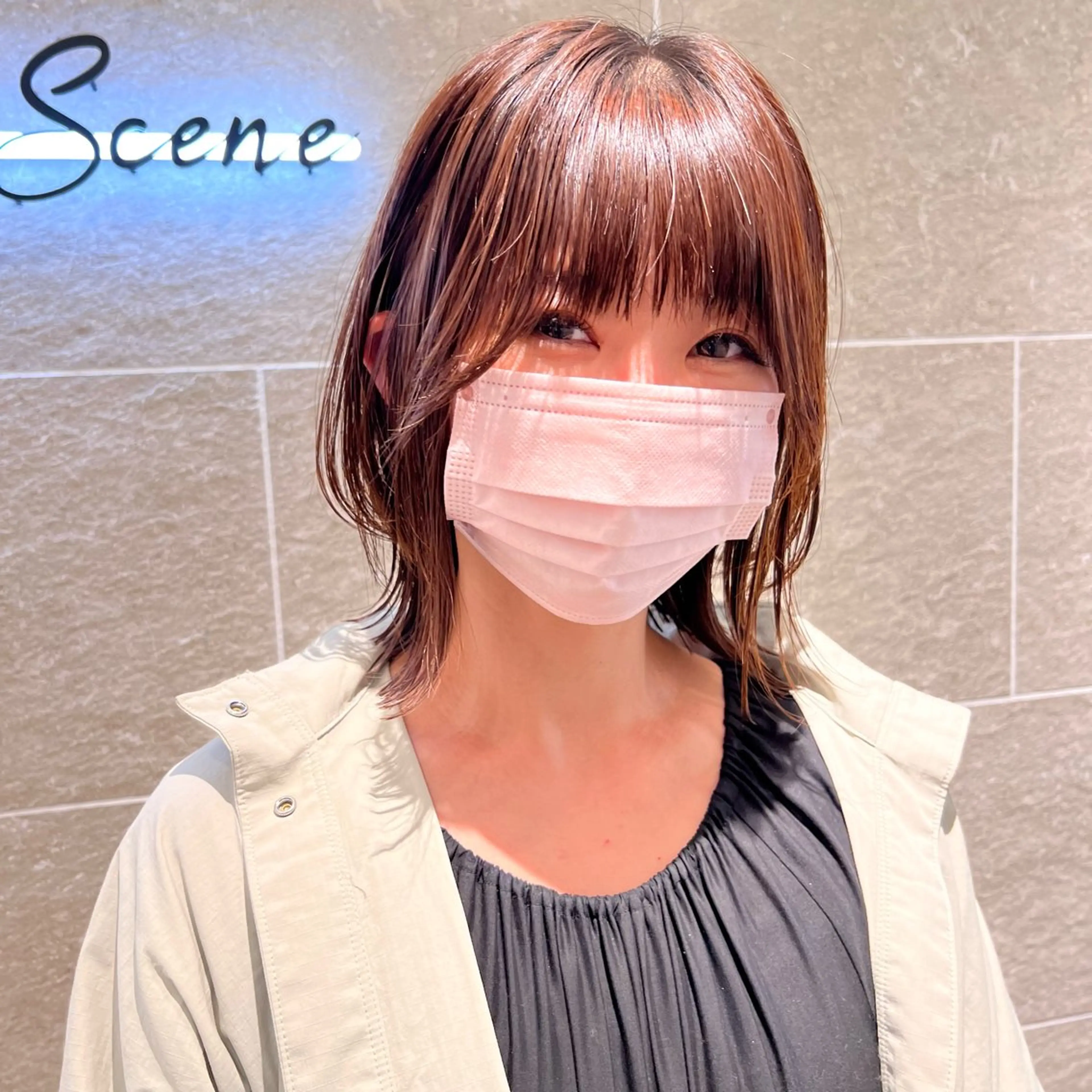 ミディアム 縮毛矯正、髪質改善 肘以上無料のヘアスタイル