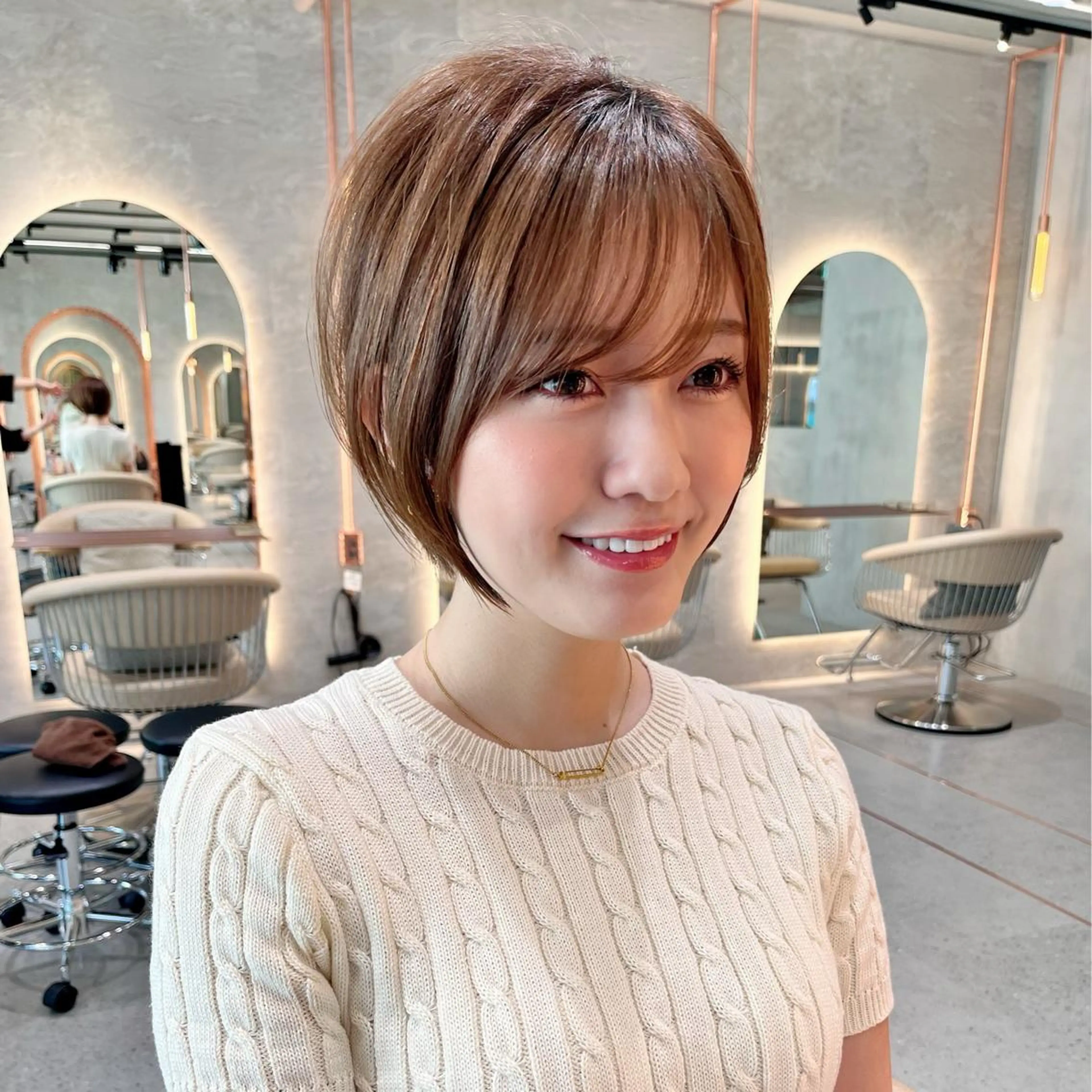 ショート カット 縮毛矯正 トリートメント enn to yuu所属・髪質改善&大人ボブ ♡KURENAのヘアスタイル