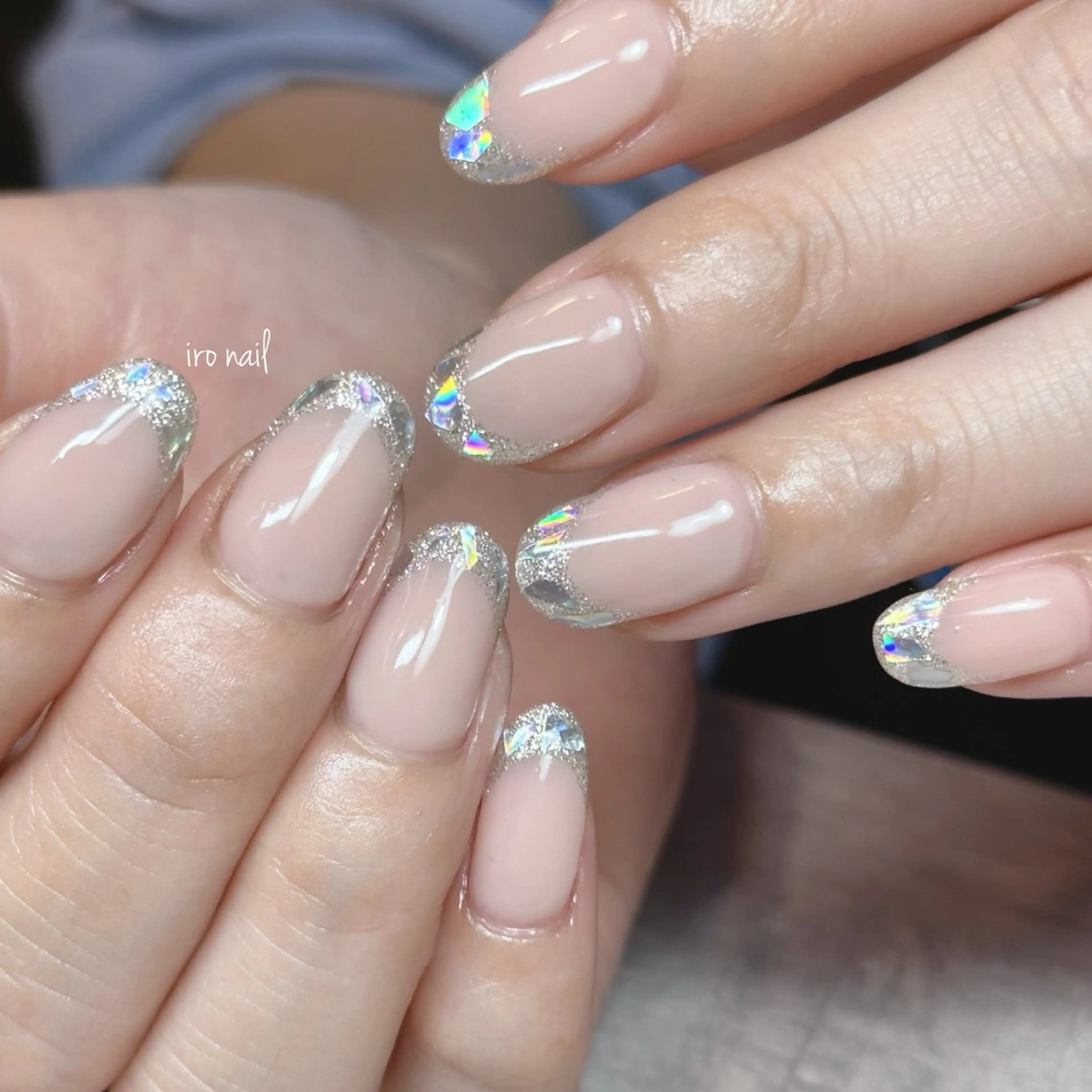 ネイル フレンチネイル ガラスフレンチ ironail -イロネイル-のネイルデザイン