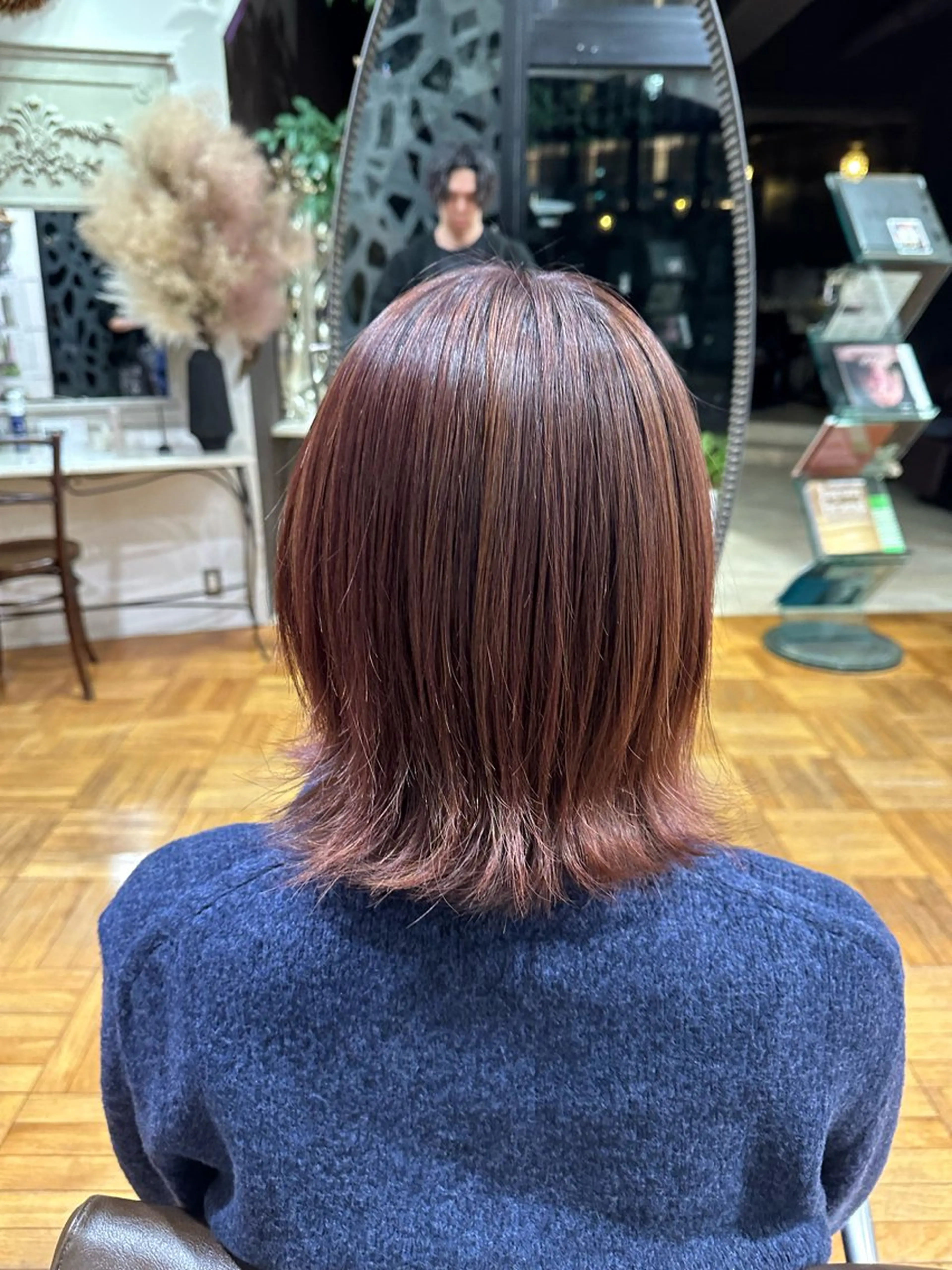 ミディアム カラー ハイライトカラー ボブ ハイライト オブヘア 宮崎台店所属・ボブ ショート 髪質改善  相澤晃希のヘアスタイル