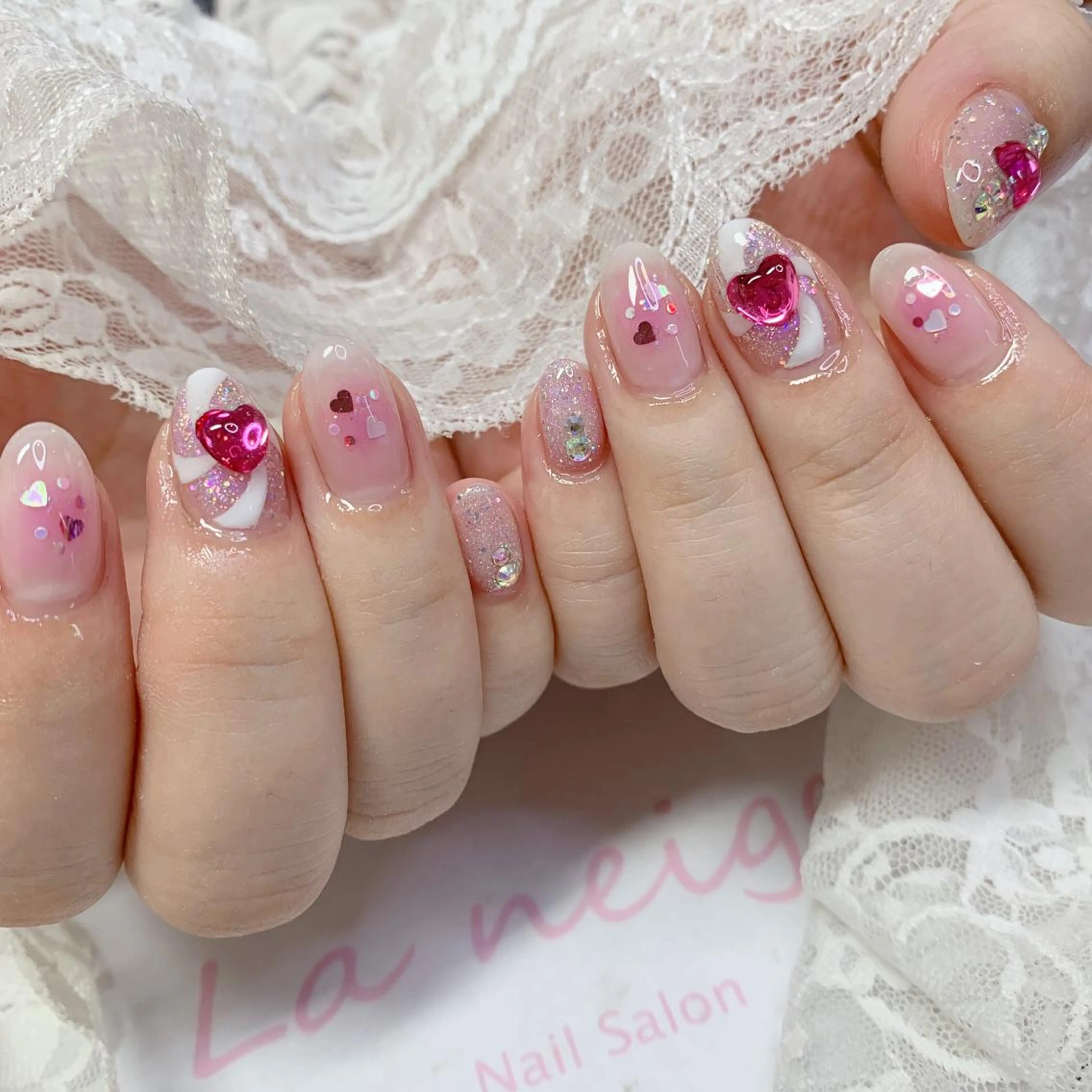 ネイル ハンドネイル La neige* yuki 🥯🍑のネイルデザイン