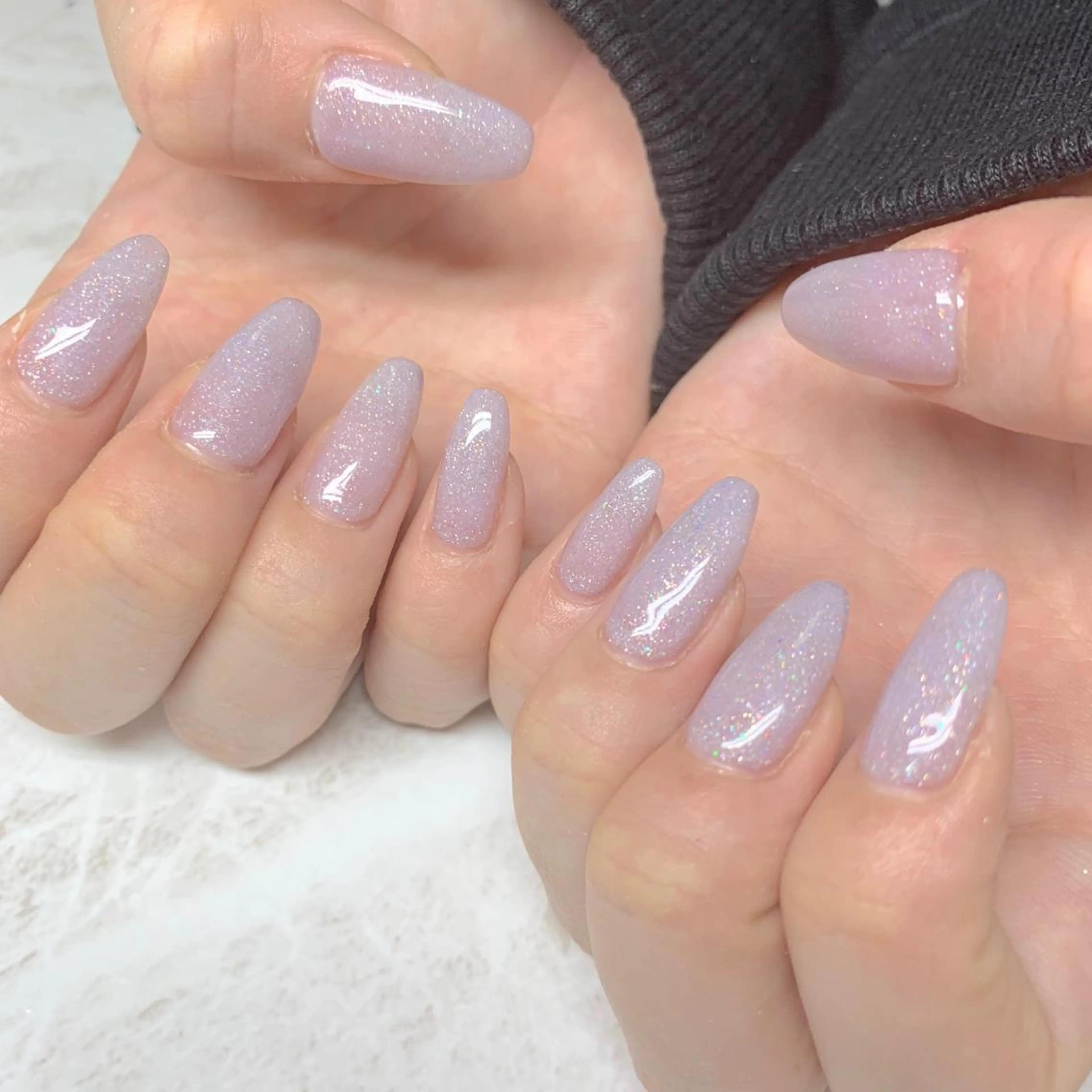 ネイル ラメ(グリッター) ワンカラーネイル LULU LIMAのネイルデザイン