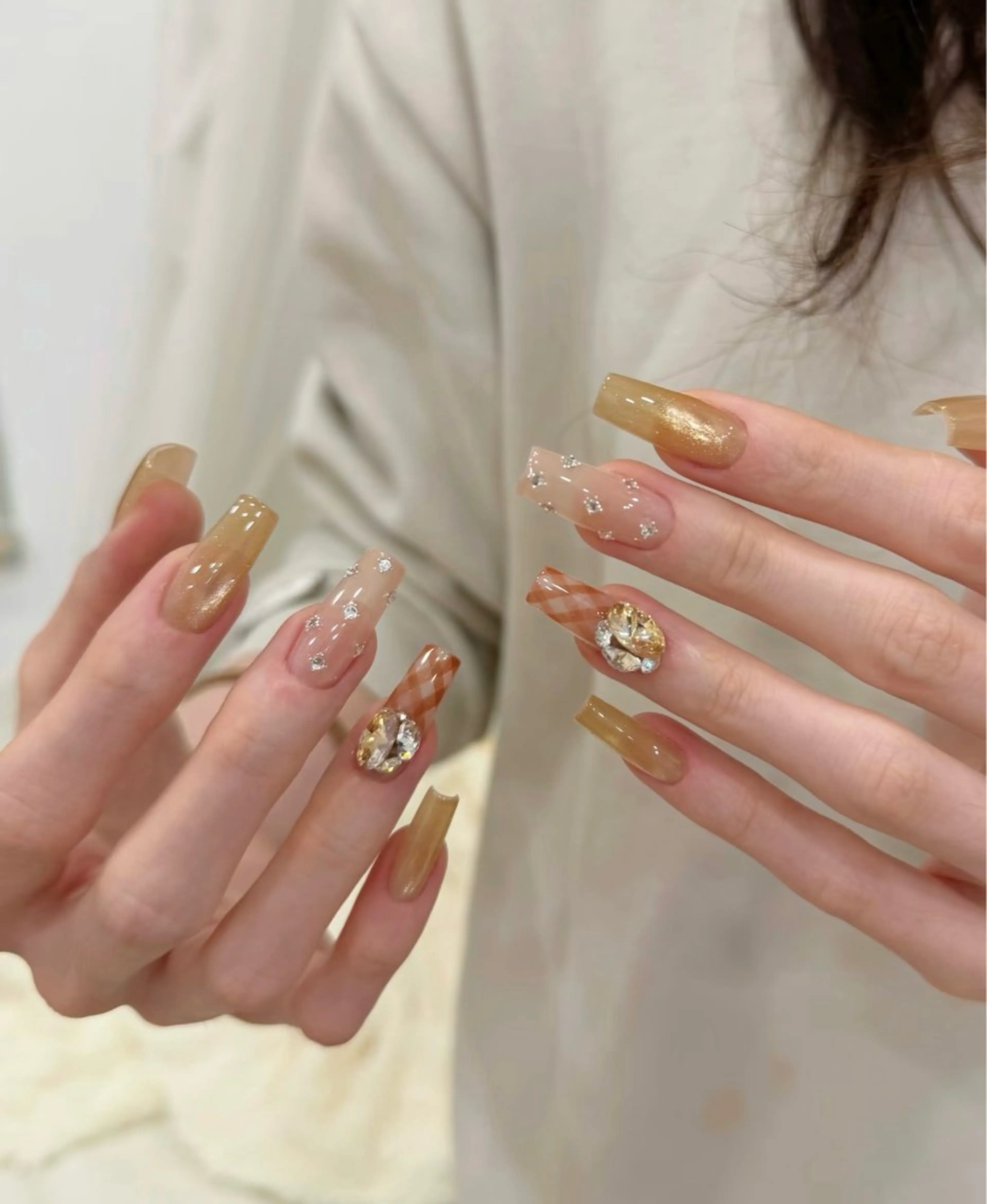 ネイル アートネイル フレンチネイル マグネットネイル ミラーネイル オフィスネイル ハンドネイル Blossom nail【ブラソンネイル】所属・Blossom nail_Yuniのネイルデザイン