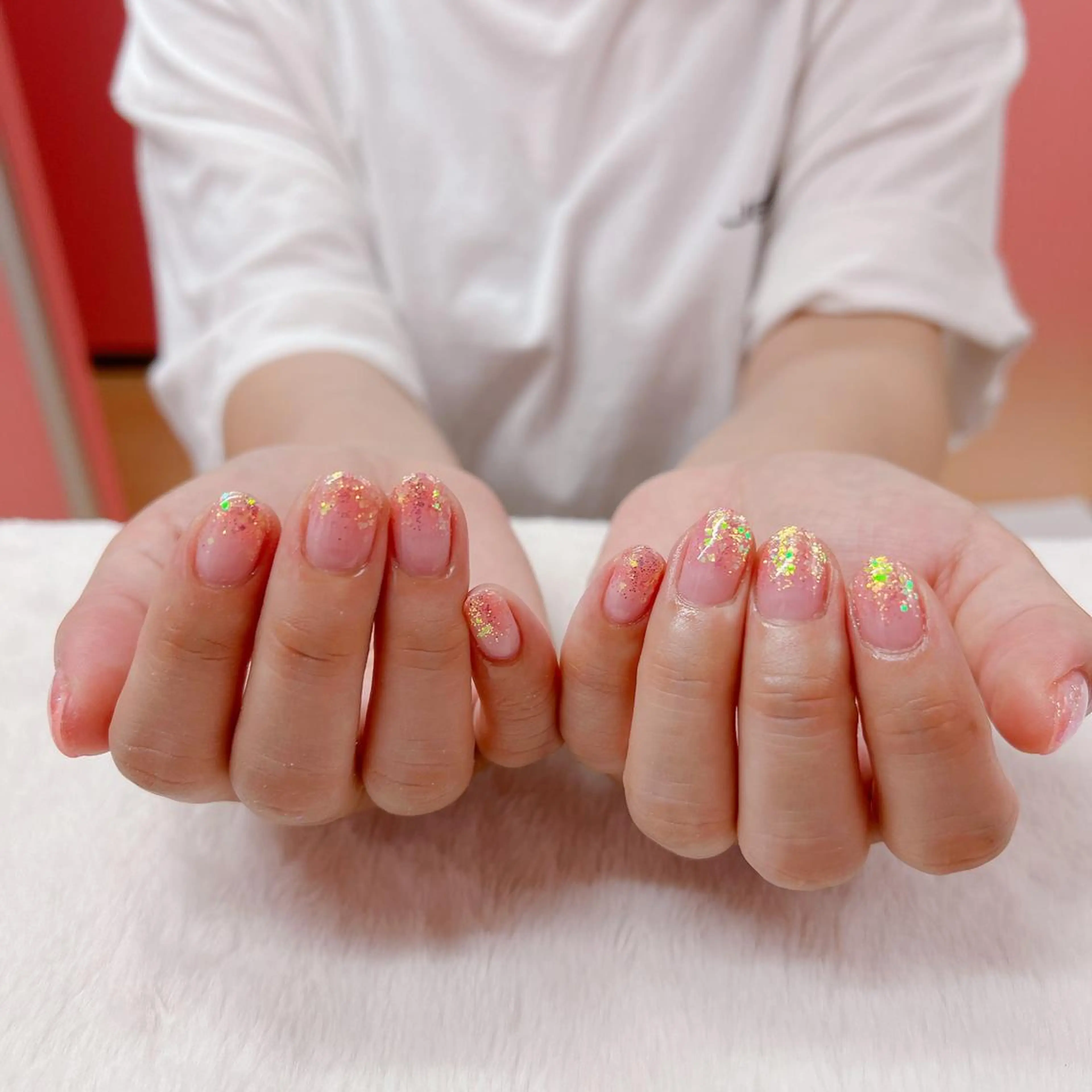 ネイル ラメ(グリッター) ラメグラデーション ハンドネイル kaenail 瑞江のネイルデザイン