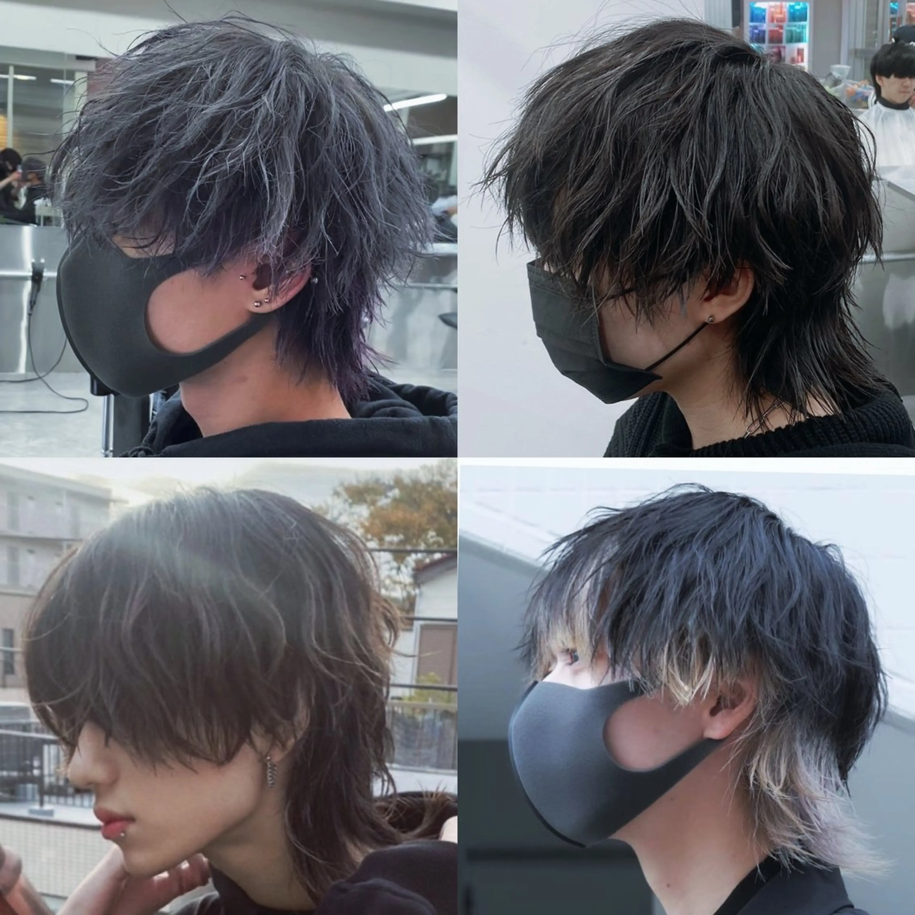 ミディアム カラー パーマ メンズ カット ヘアセット メンズパーマ特化 🔥韓国ヘア職人🔥のヘアスタイル