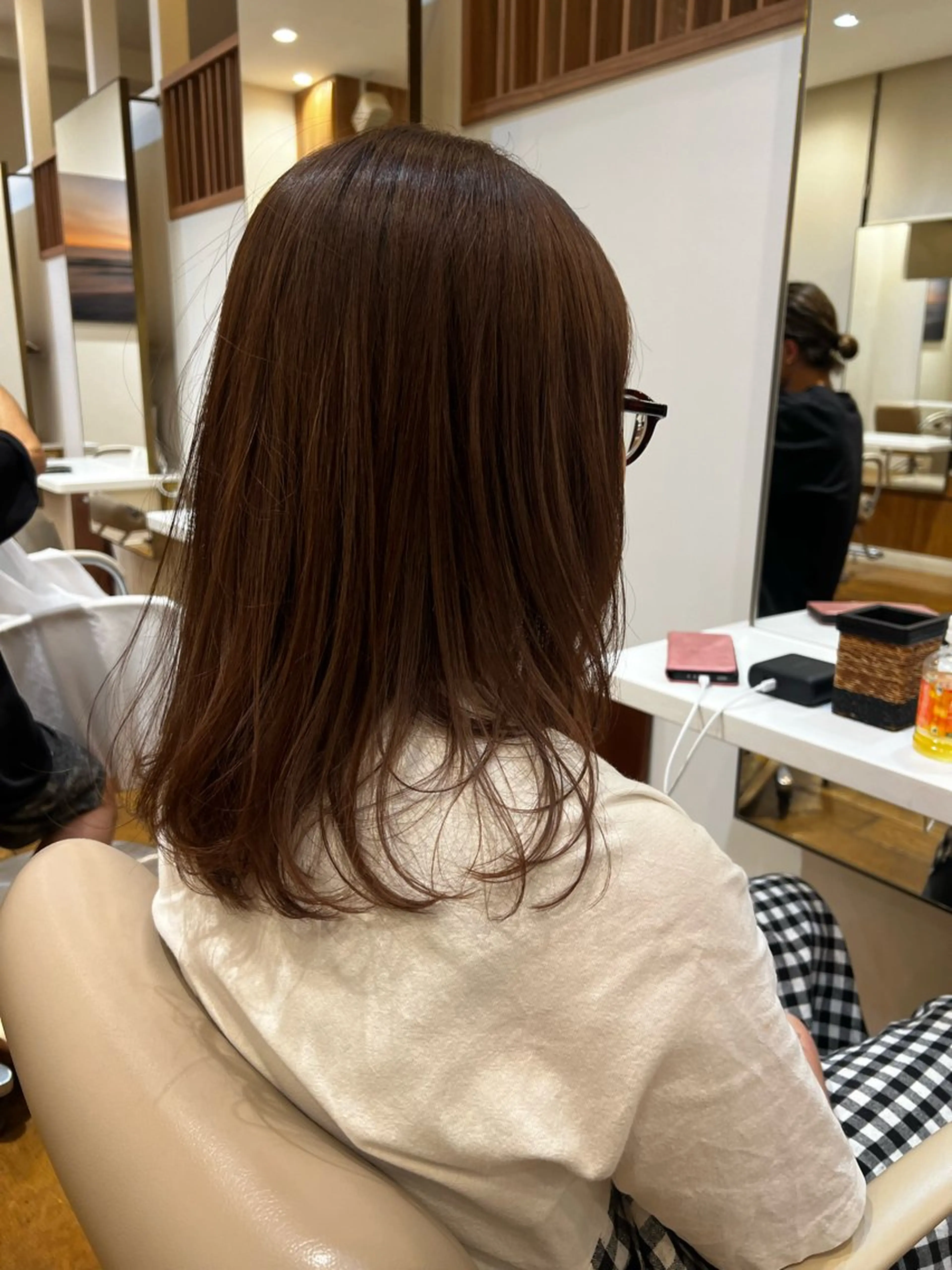 ミディアム カラー トーンアップ🦢 ユメのヘアスタイル
