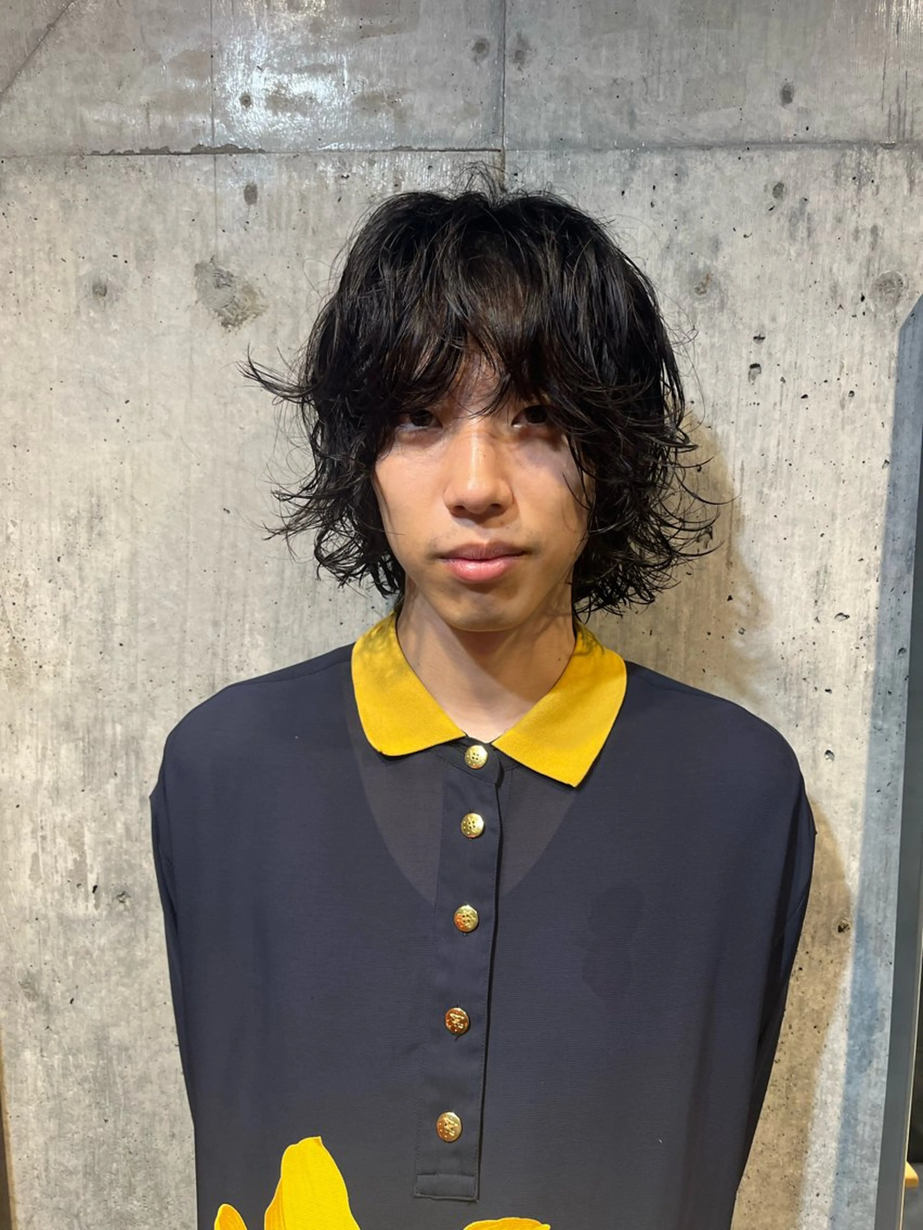 ミディアム パーマ 大友 祐玄のヘアスタイル