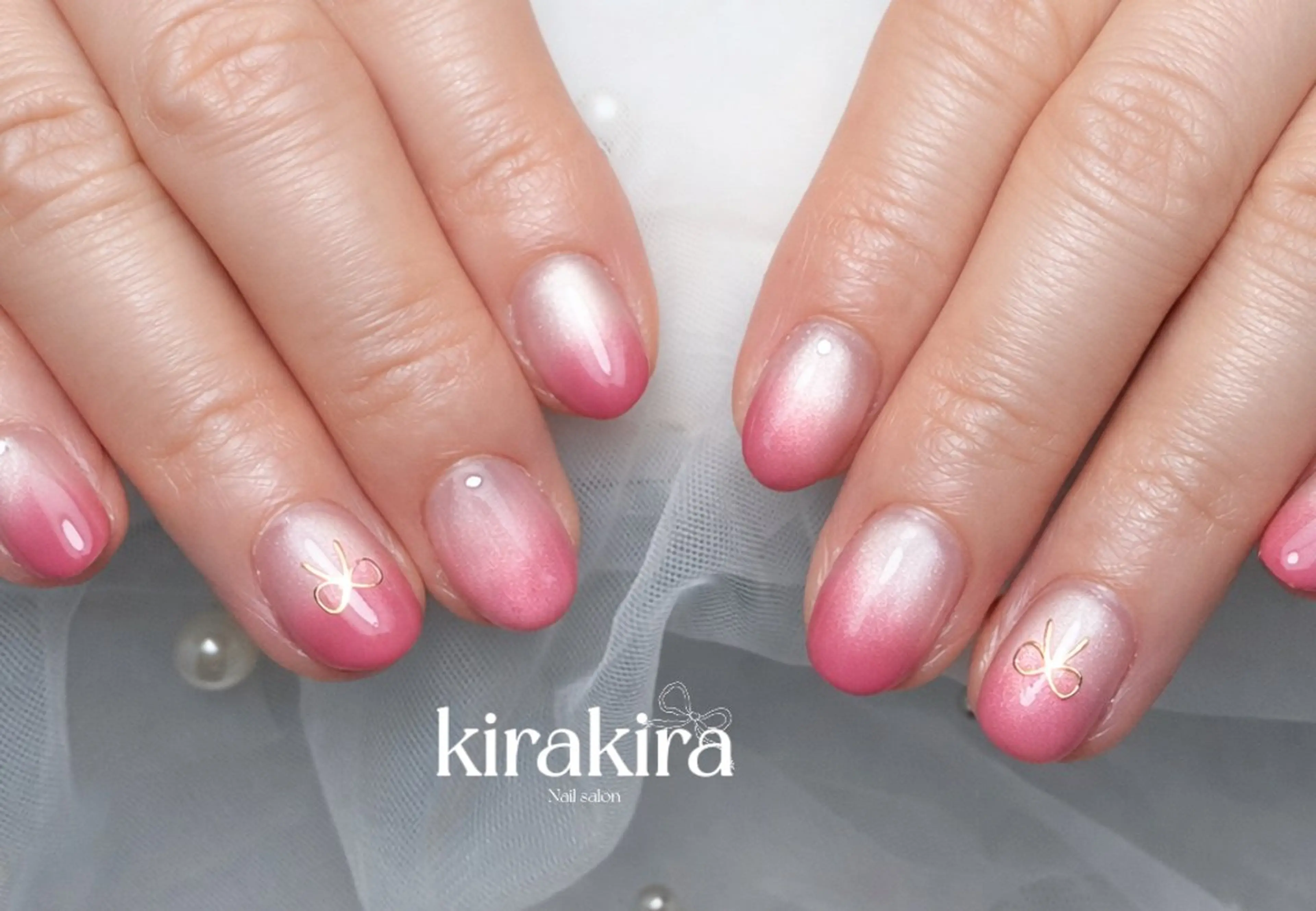ネイル 入学式 フットネイル グラデーション 卒業式 キラキラネイル Kirakira Nail salonのネイルデザイン