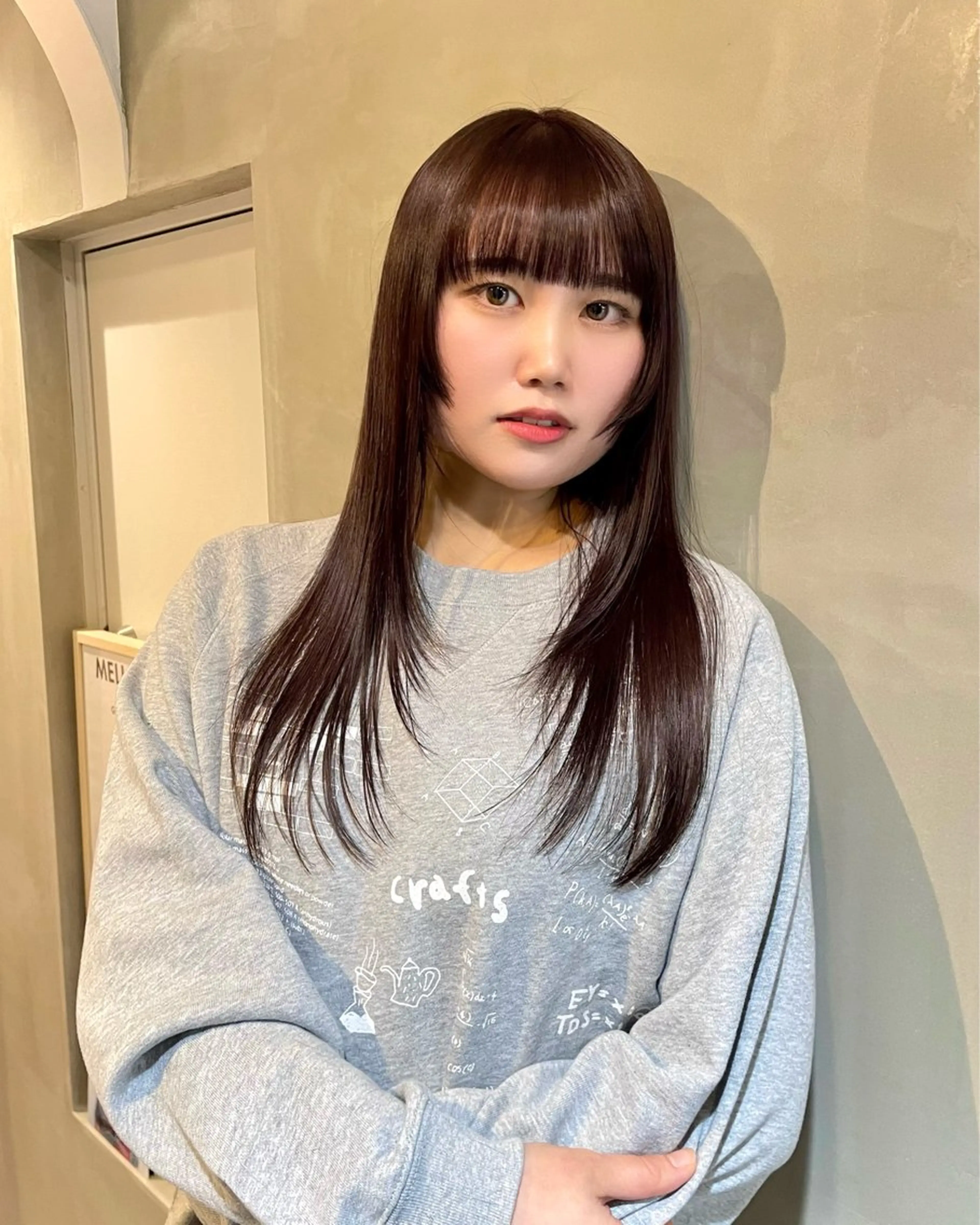 ロング カラー カット ヘアカラー トリートメント カノン/アニオタ🧡 暖色/酸性ストレートのヘアスタイル