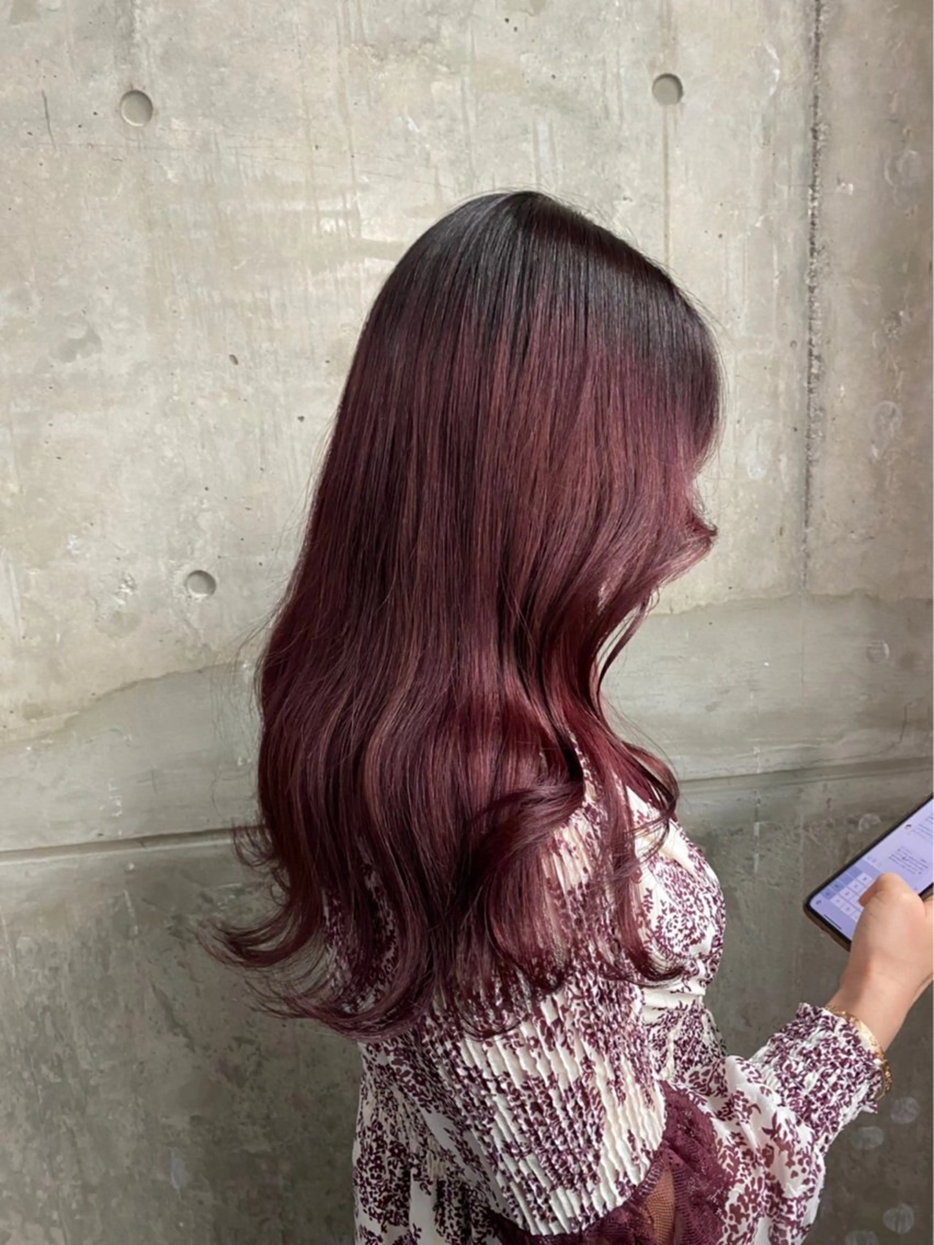 ロング カラー ヘアアレンジ ヘアカラー 色気ある大人カラー /ブリーチなしのヘアスタイル