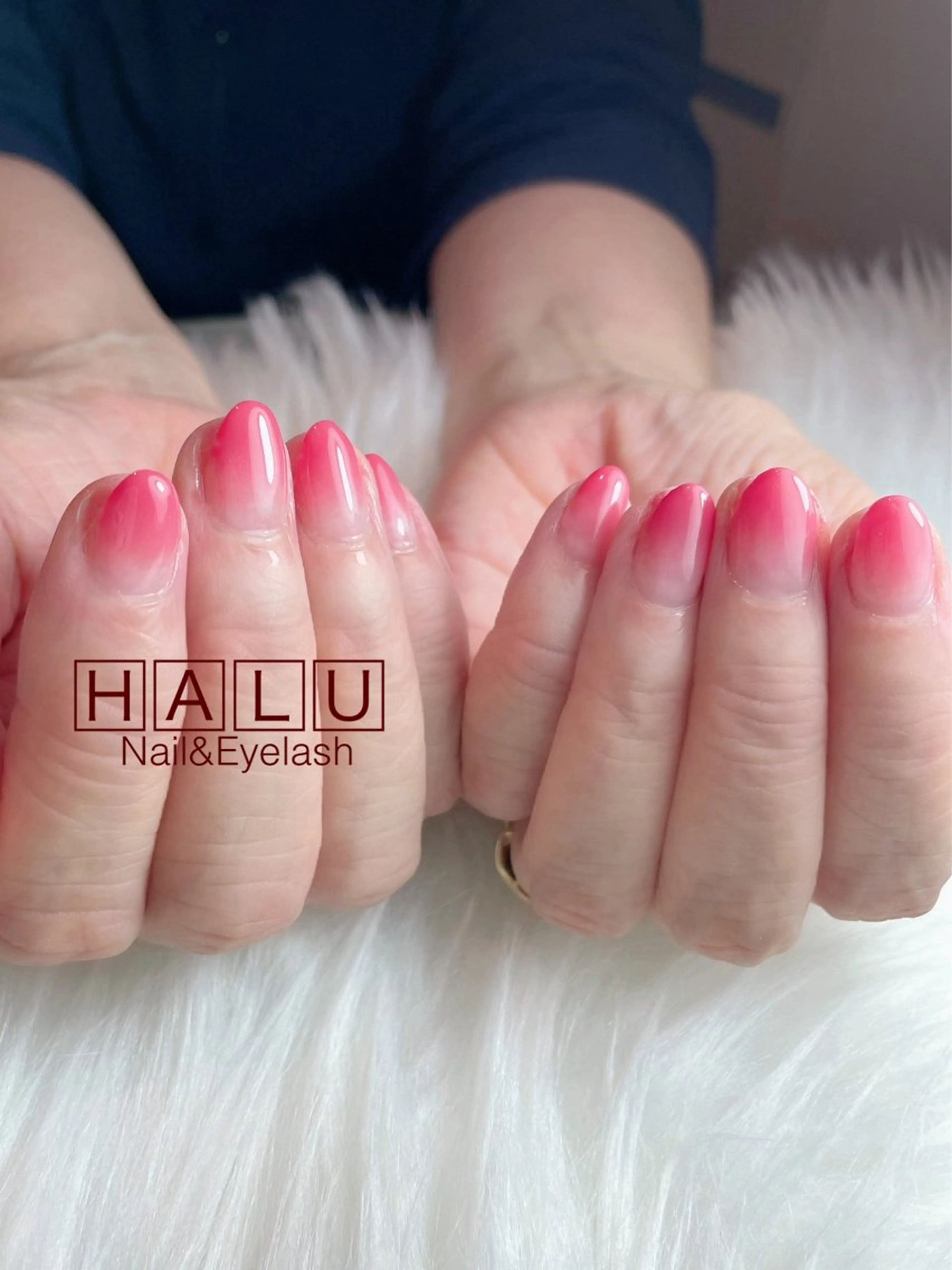 ネイル ピンク 赤色 HALU ハルのネイルデザイン