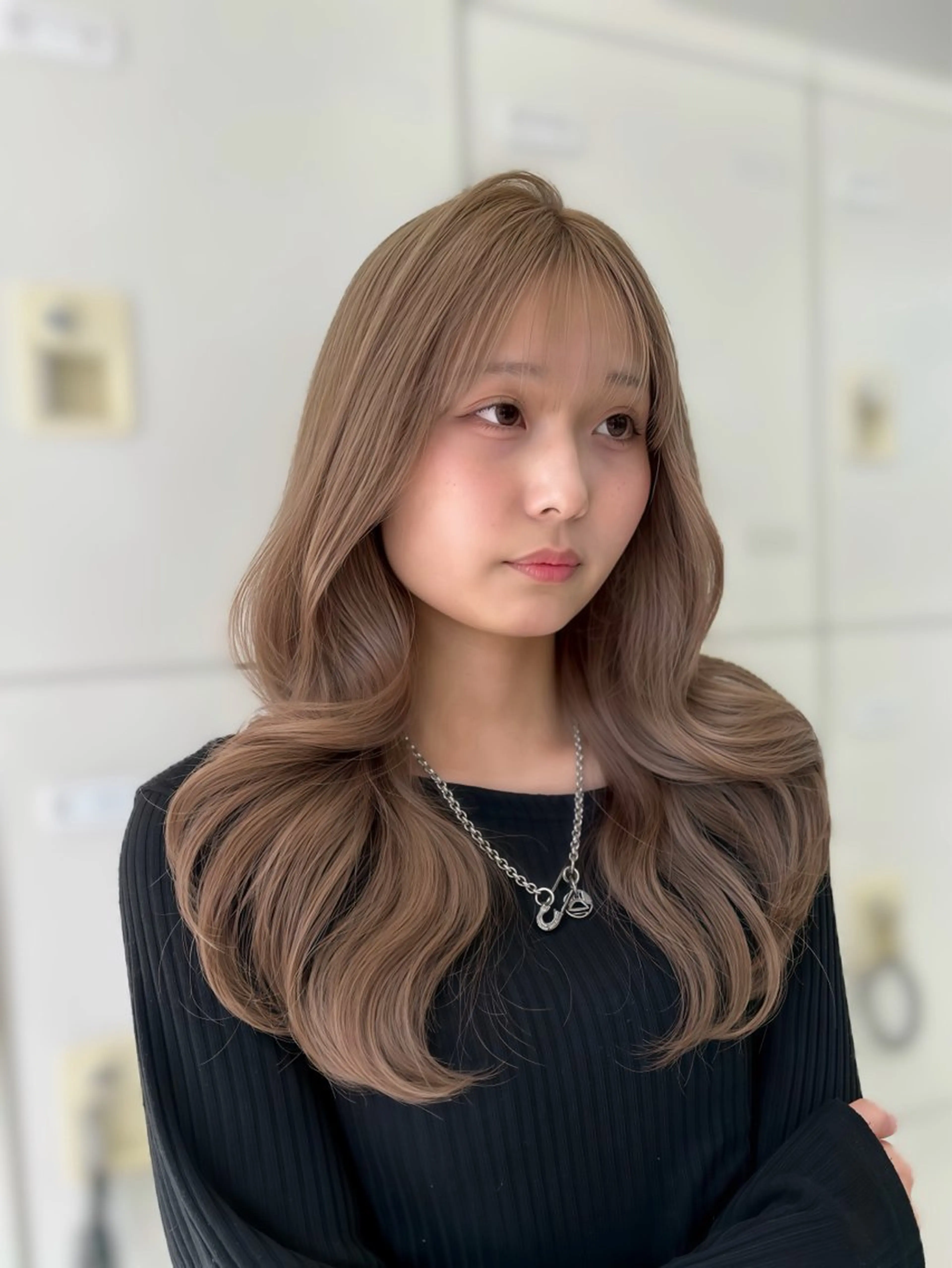 ロング カラー カット ヘアカラー パーマ 藍斗｜透明感カラー /レイヤーのヘアスタイル