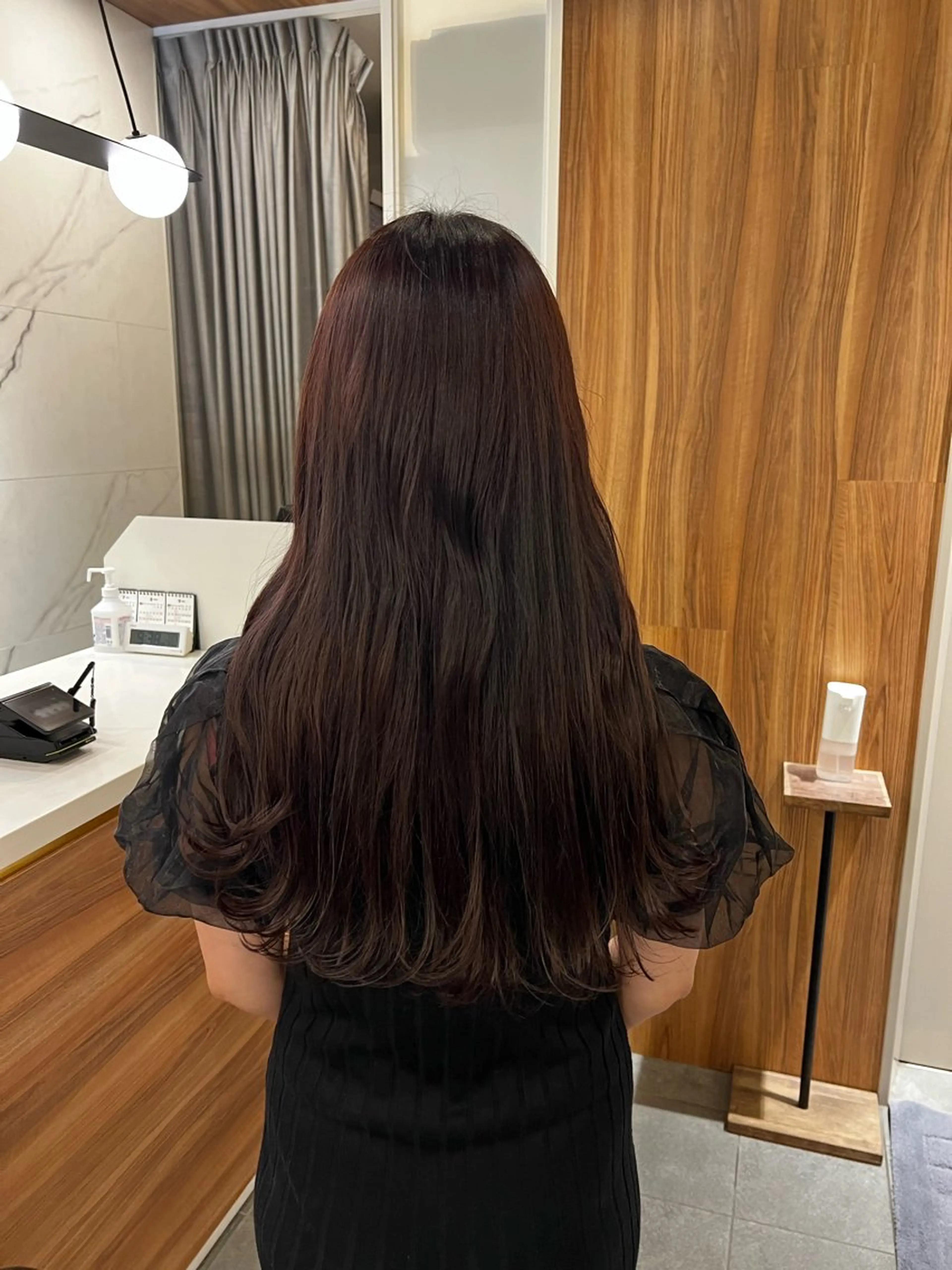 セミロング カラー トーンアップ🦢 ユメのヘアスタイル