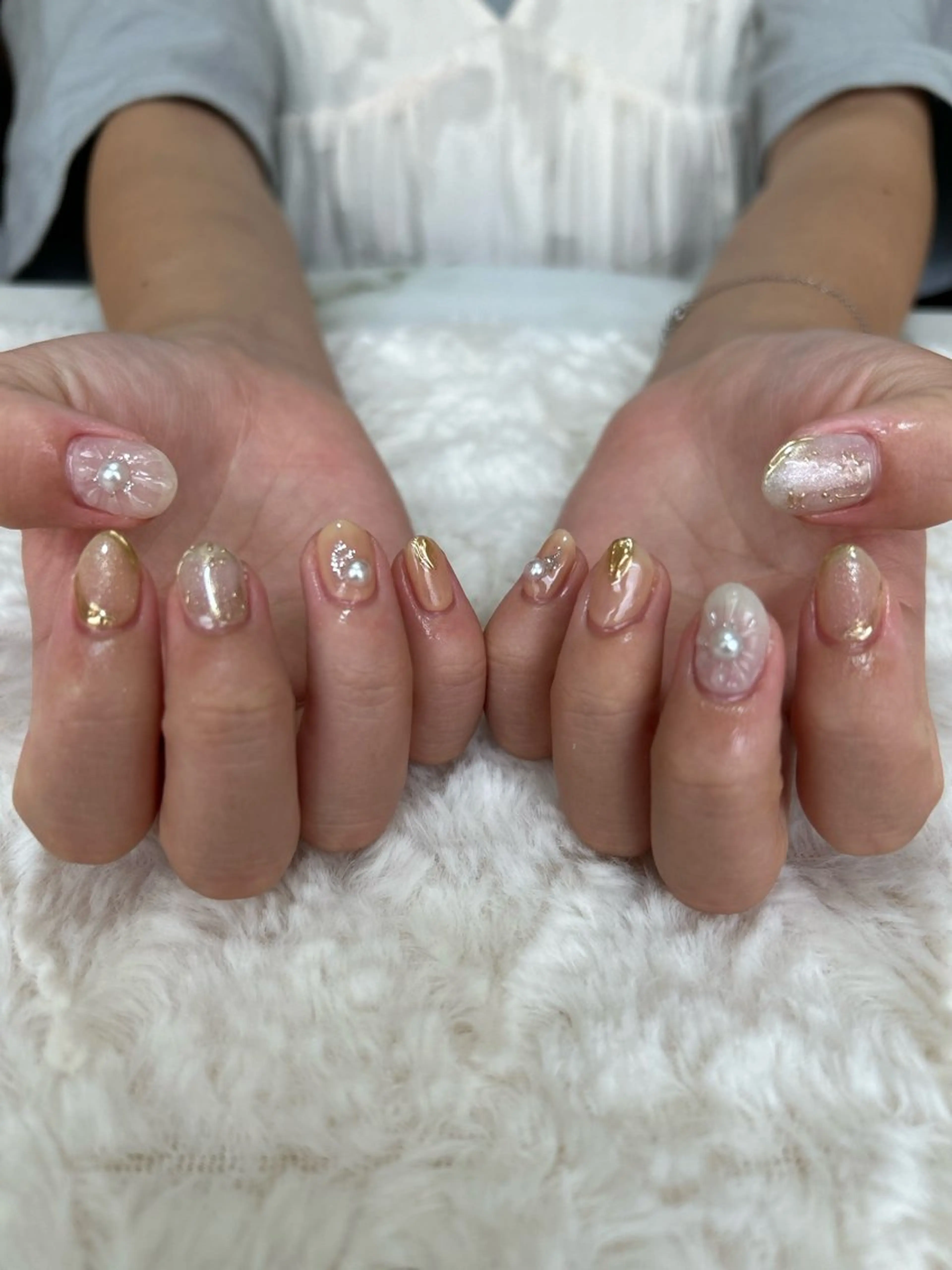 ミニモ限定！【オフ無料フィルイン付き】事前にお写真添付！簡単デザインし放題！パーツ付け放題、埋め込み・3Dアート別途の写真