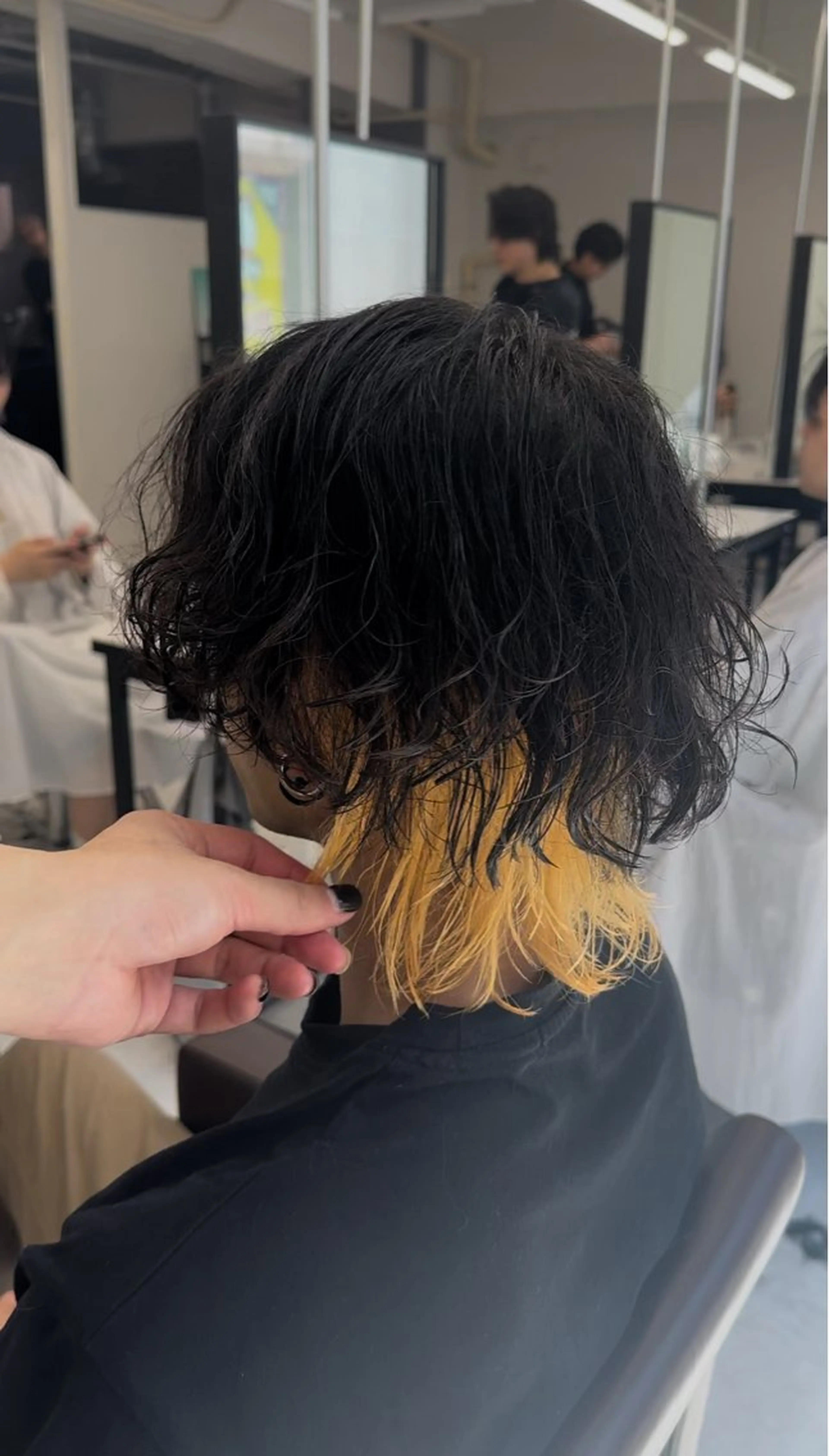 ミディアム カラー メンズ カット ヘアカラー ニュアンス/フェザー /ウルフ/伶馬のヘアスタイル