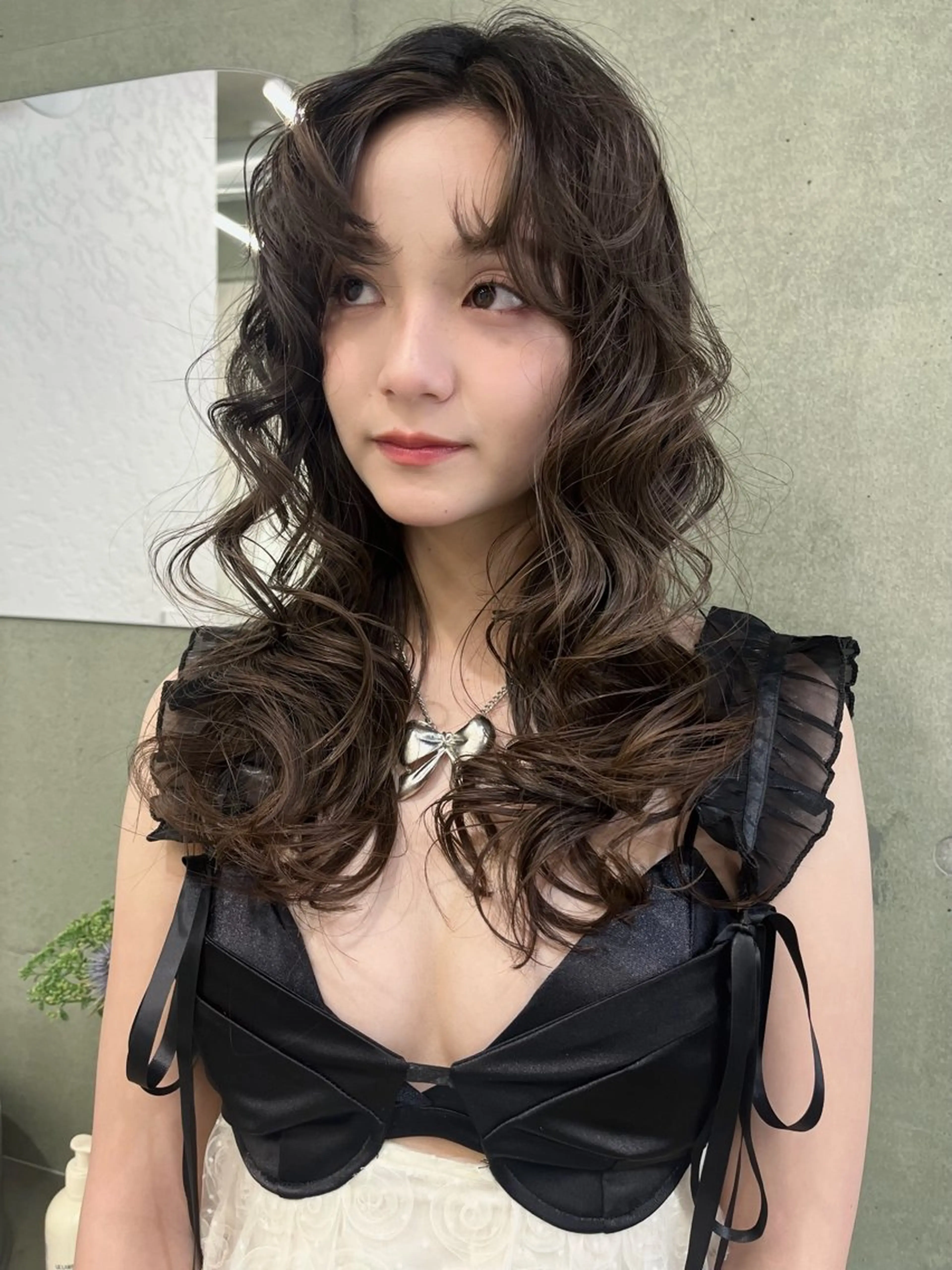 ロング カラー カット ヘアカラー トリートメント 田中 里奈のヘアスタイル