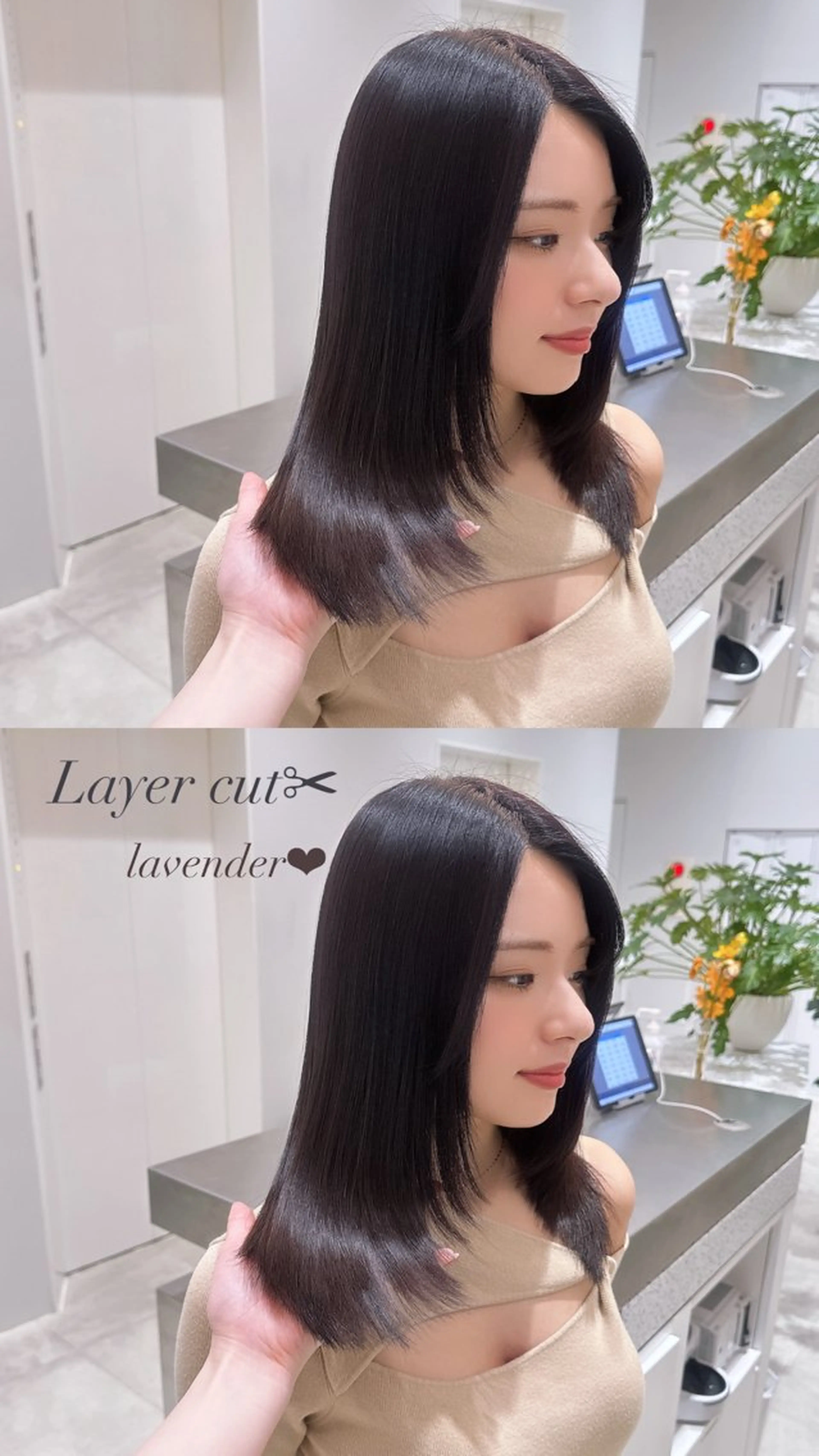 ミディアム カット ヘアカラー トリートメント 🫧髪質改善🤍丁寧 で好評🫧/MAKIのヘアスタイル