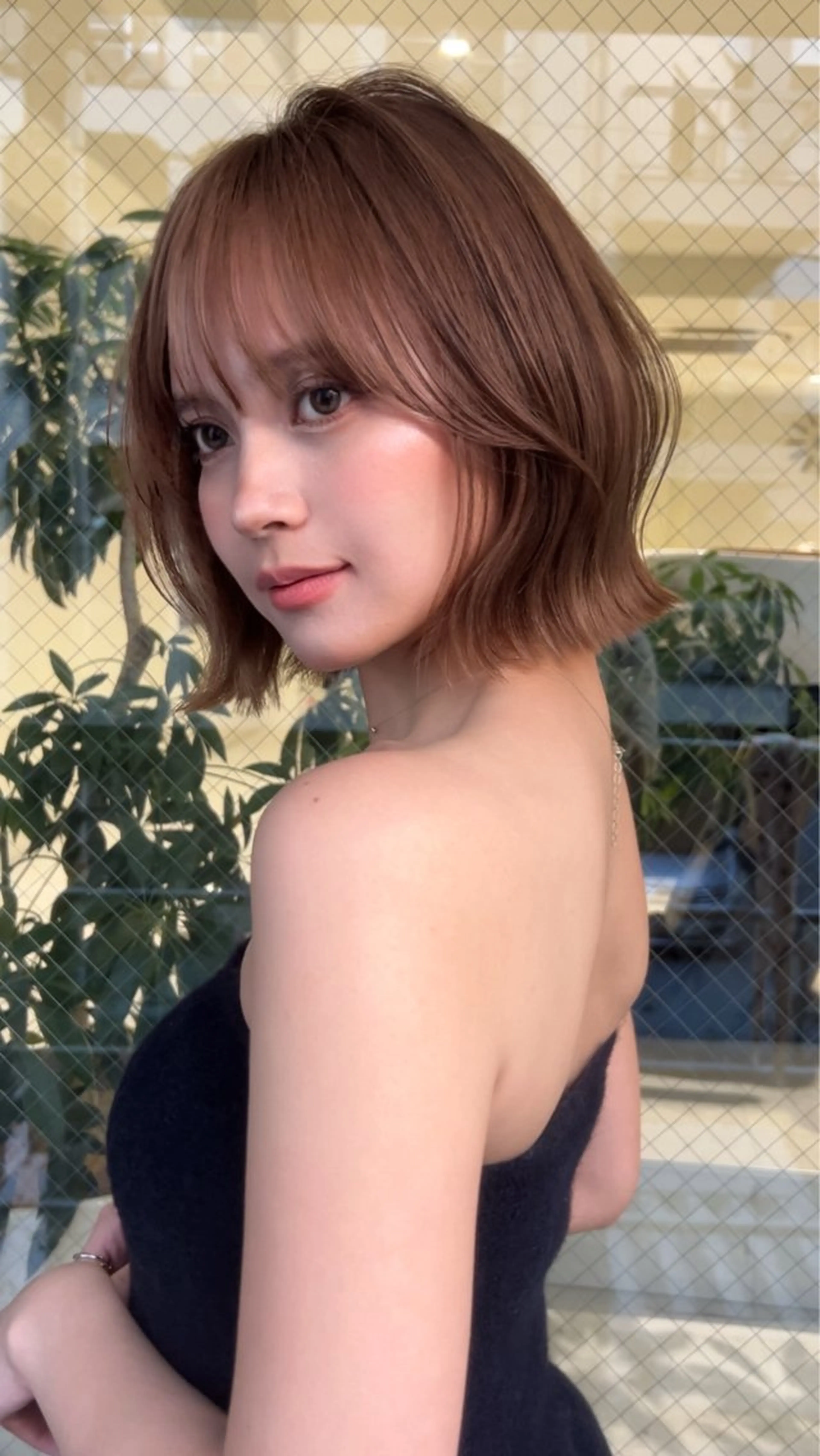 ショート カラー カット ヘアカラー 小顔ボブ jilblanカホのヘアスタイル