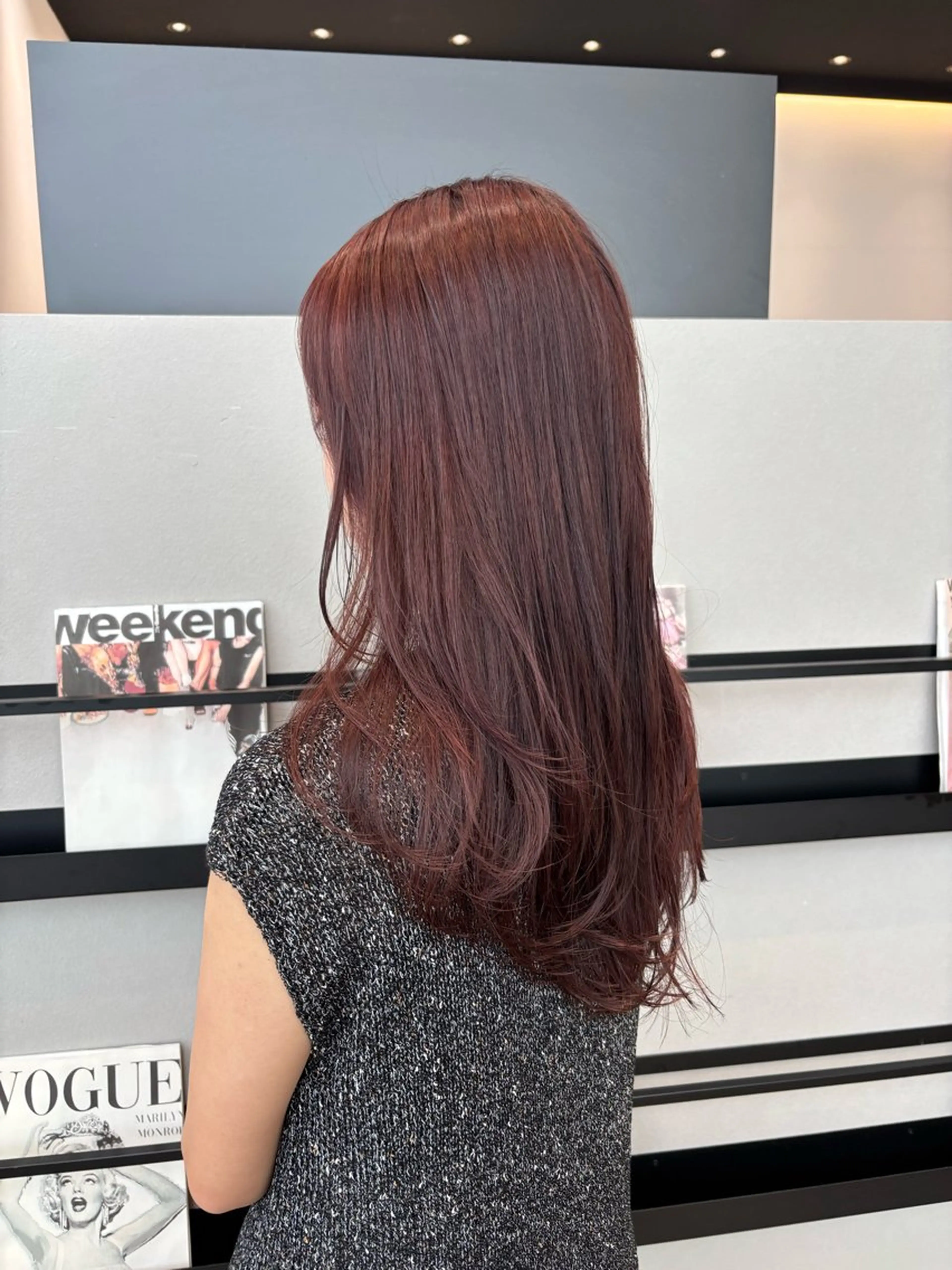 ロング カラー カシス カット ヘアカラー 透明感カラー/ レイヤーkotonoのヘアスタイル