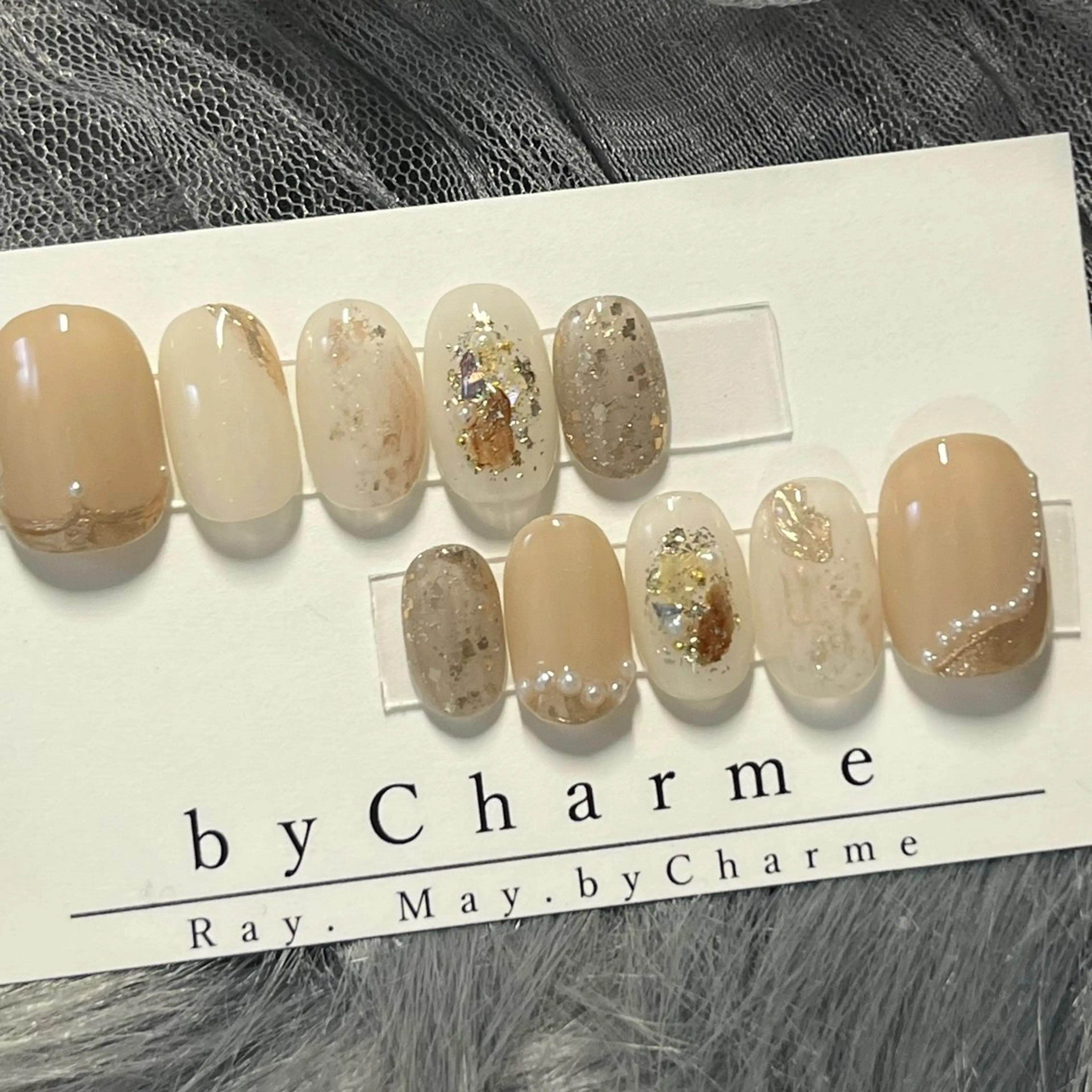 ネイル ネイルチップ Ray. ちゅるん系ニュアンスのネイルデザイン